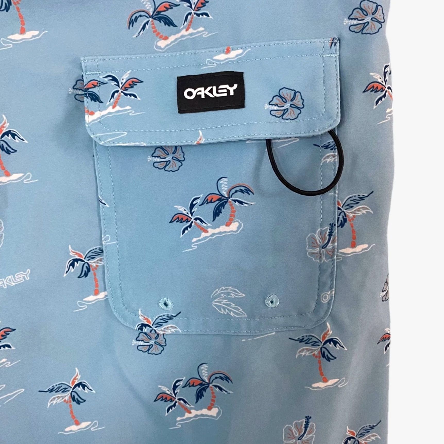 Oakley Oakley Board Shorts Mens 32 Blue Tropics Palm Tree Print 19" B1B RC - Tide Beach, Surf, Recreational - Back Pocket, Drawstring Size US 32 / EU 48 - 7 Thumbnail