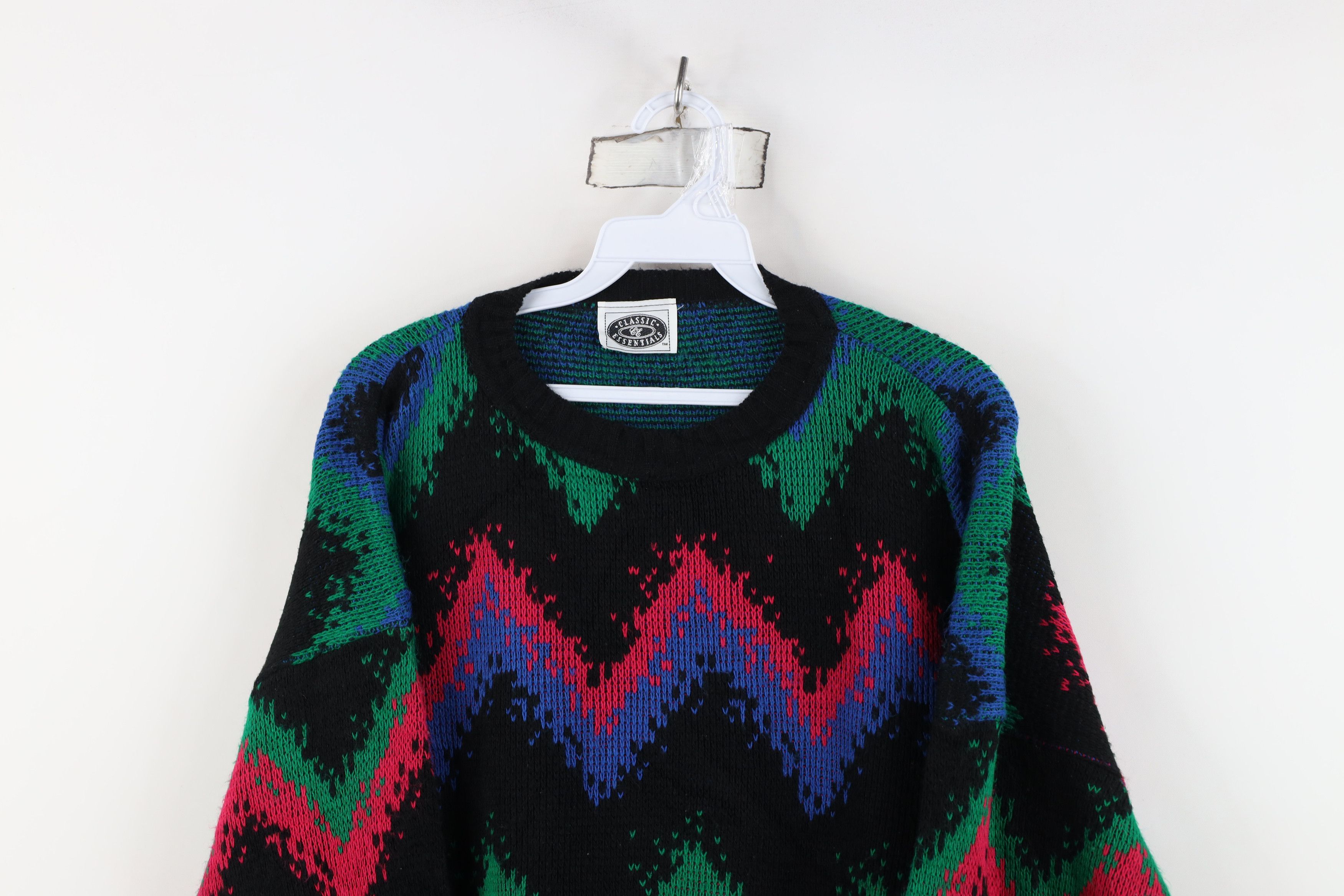 Vintage Vintage 90s Streetwear Rainbow Knit Crewneck Sweater USA Size XXL / US 16-18 / IT 52-54 - 2 Thumbnail
