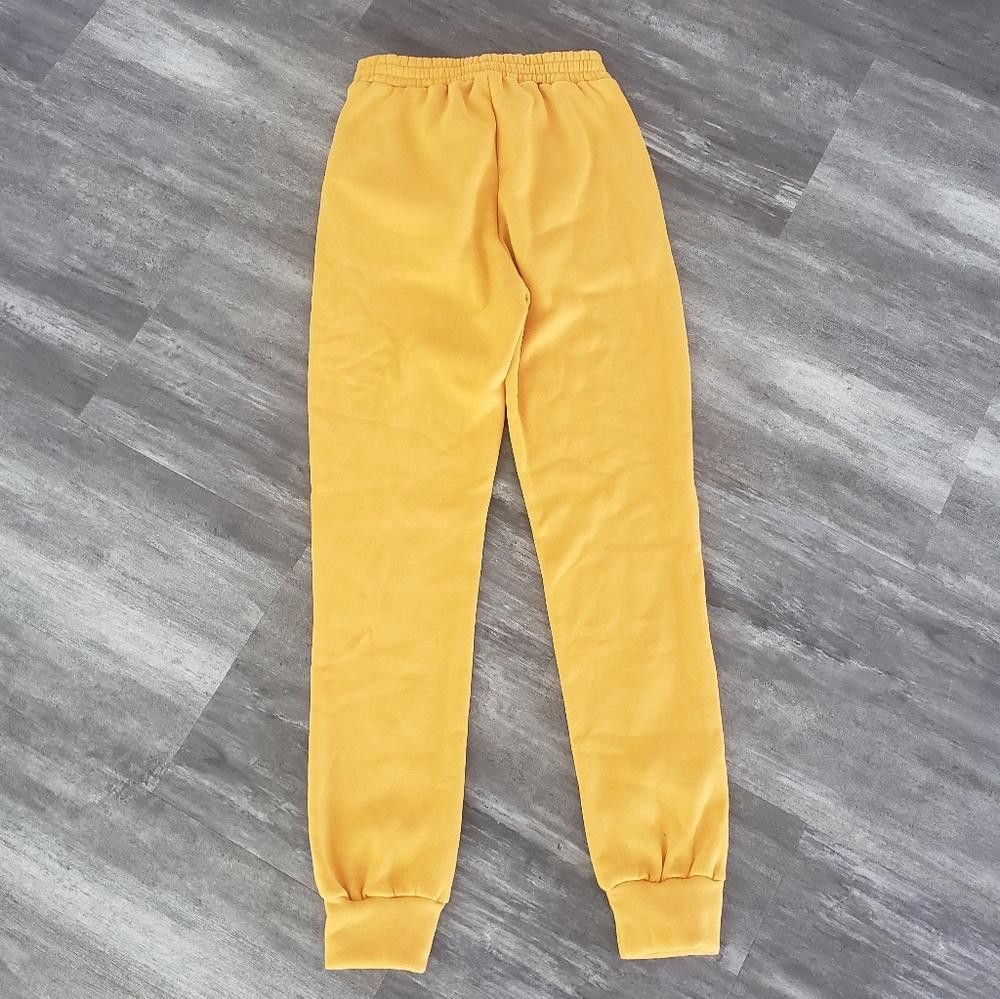 Shein Mustard Basic High Waist Banded Sweats Size 28" / US 6 / IT 42 - 2 Thumbnail