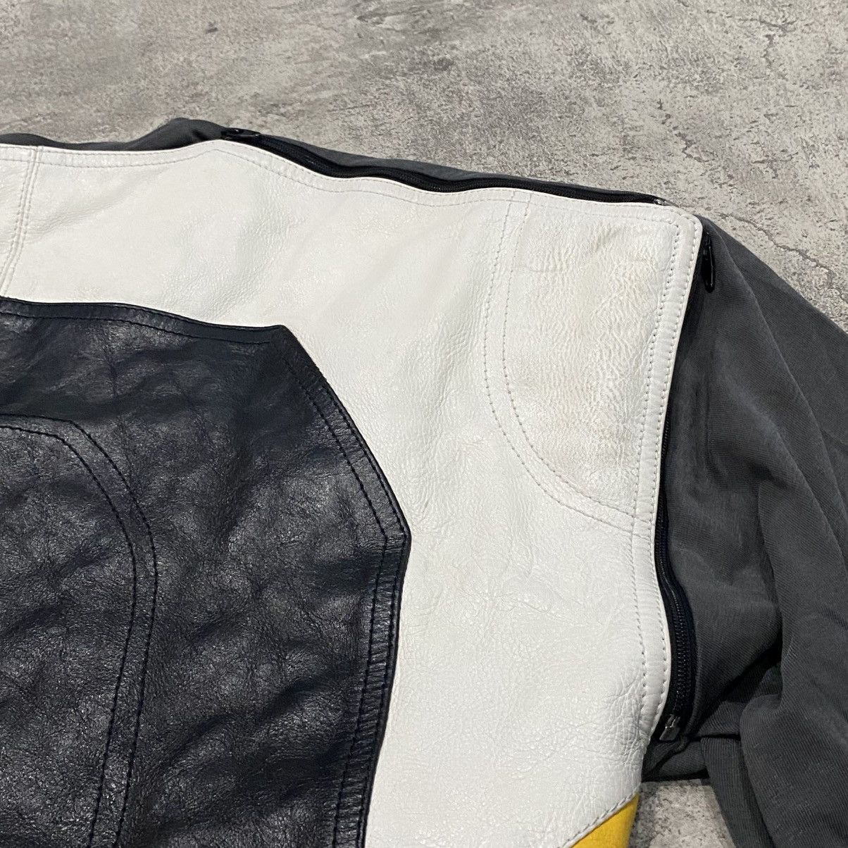 Balenciaga Balenciaga Hybrid Leather Racer Short Sleeve Jacket Size US XS / EU 42 / 0 - 7 Thumbnail