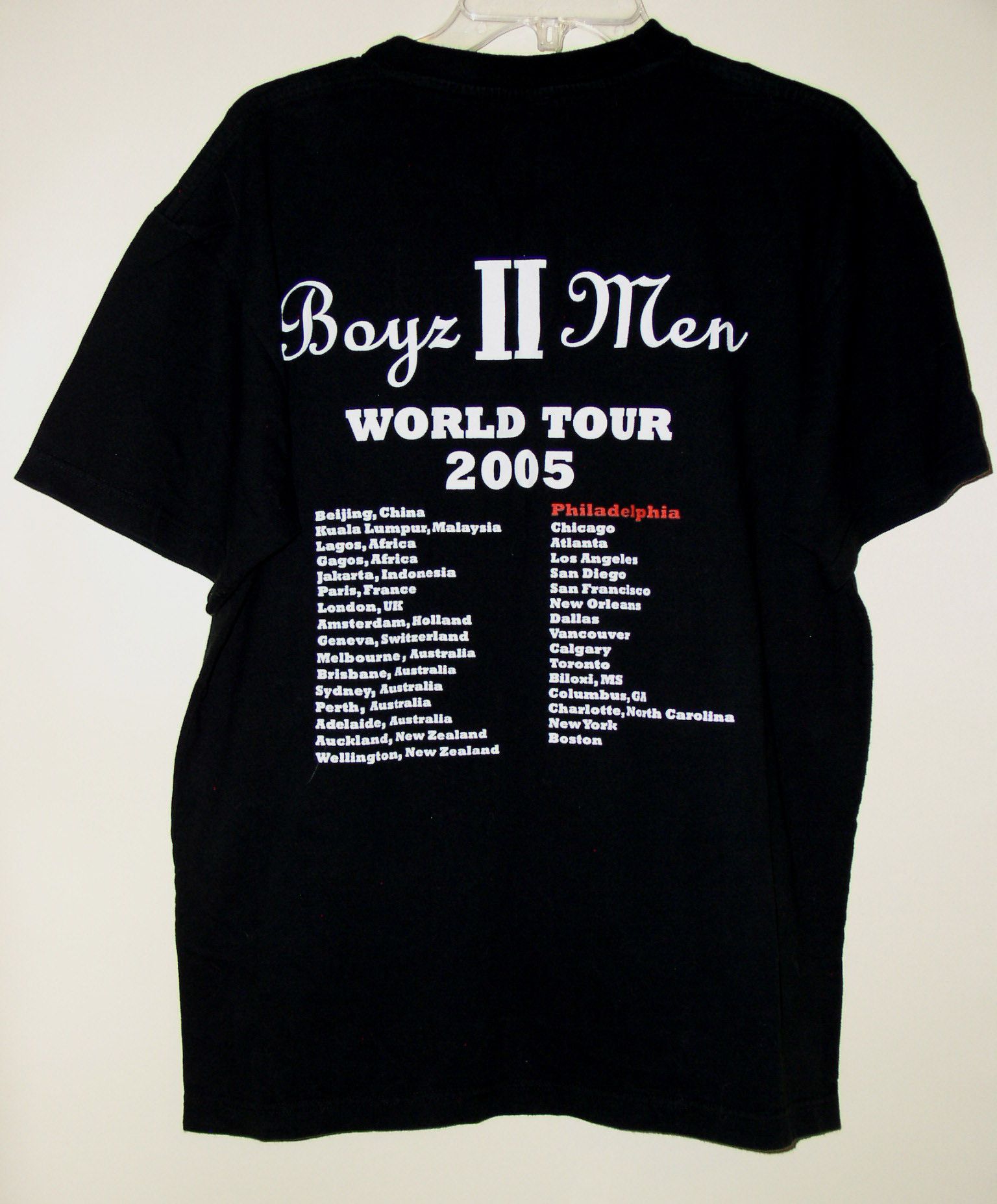 Rap Tees Boyz II Men Concert Tour T Shirt Vintage 2005 Philadelphia Size US XL / EU 56 / 4 - 2 Thumbnail