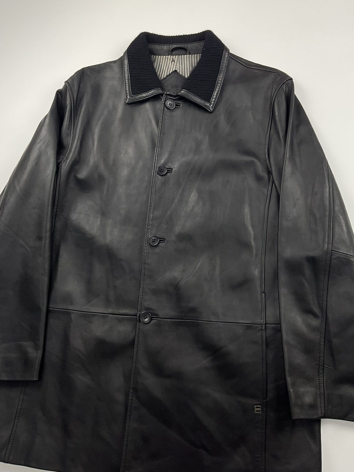 Balenciaga Vintage Balenciaga Leather Jacket Size US XL / EU 56 / 4 - 6 Thumbnail