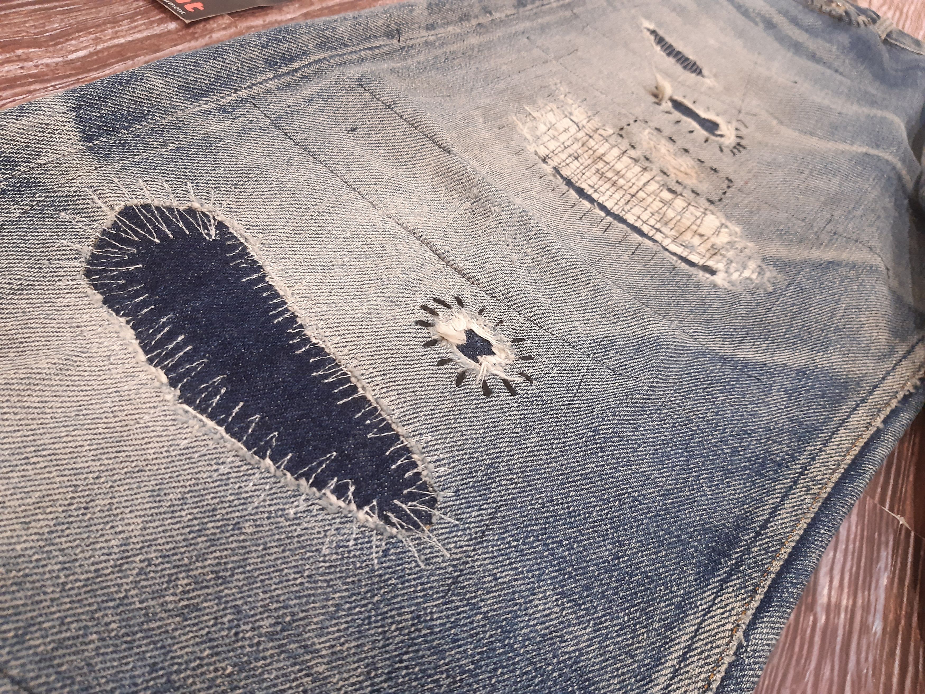 A.P.C. APC Jeans Patchworks Vintage Distressed Size US 31 - 7 Thumbnail