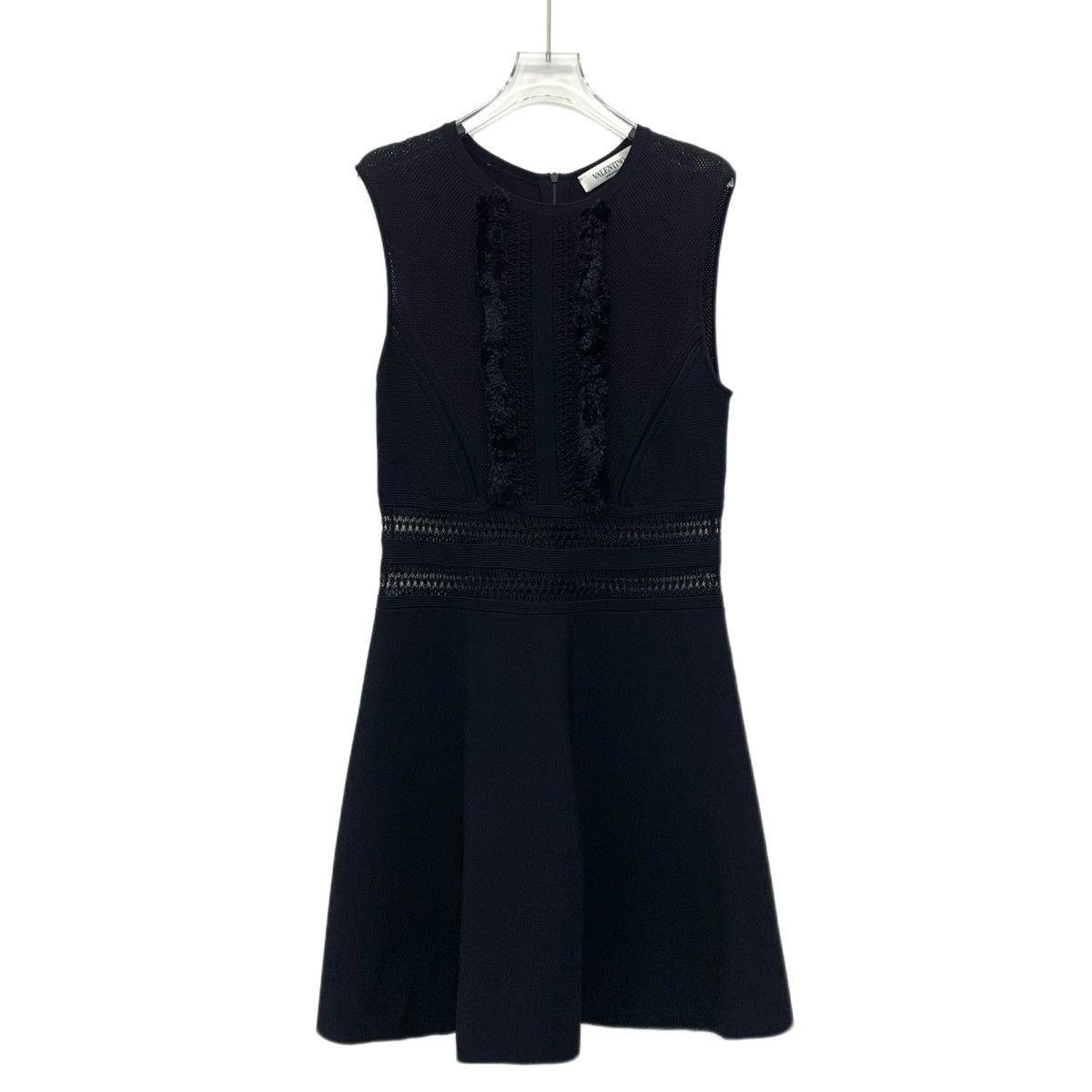 Valentino Valentino Black Cutout Crew Neck Sleeveless Knit Dress Size XL / US 12-14 / IT 48-50 - 1 Thumbnail