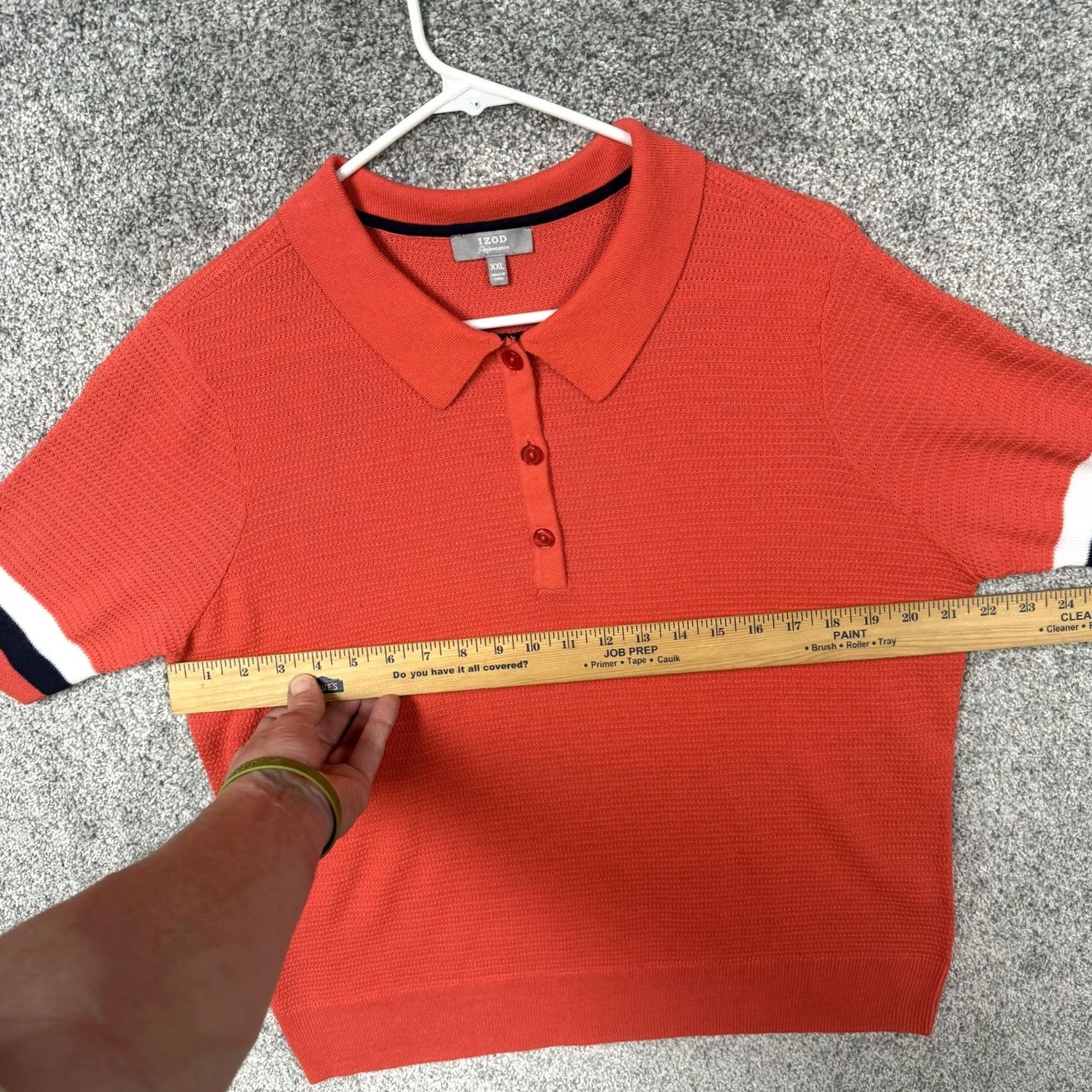 Izod IZOD Performance Polo Shirt XXL Men Short Sleeve Golf Casual 2XL Coral Orange Poly Performance Moisture Wicking Size US XXL / EU 58 / 5 - 3 Thumbnail