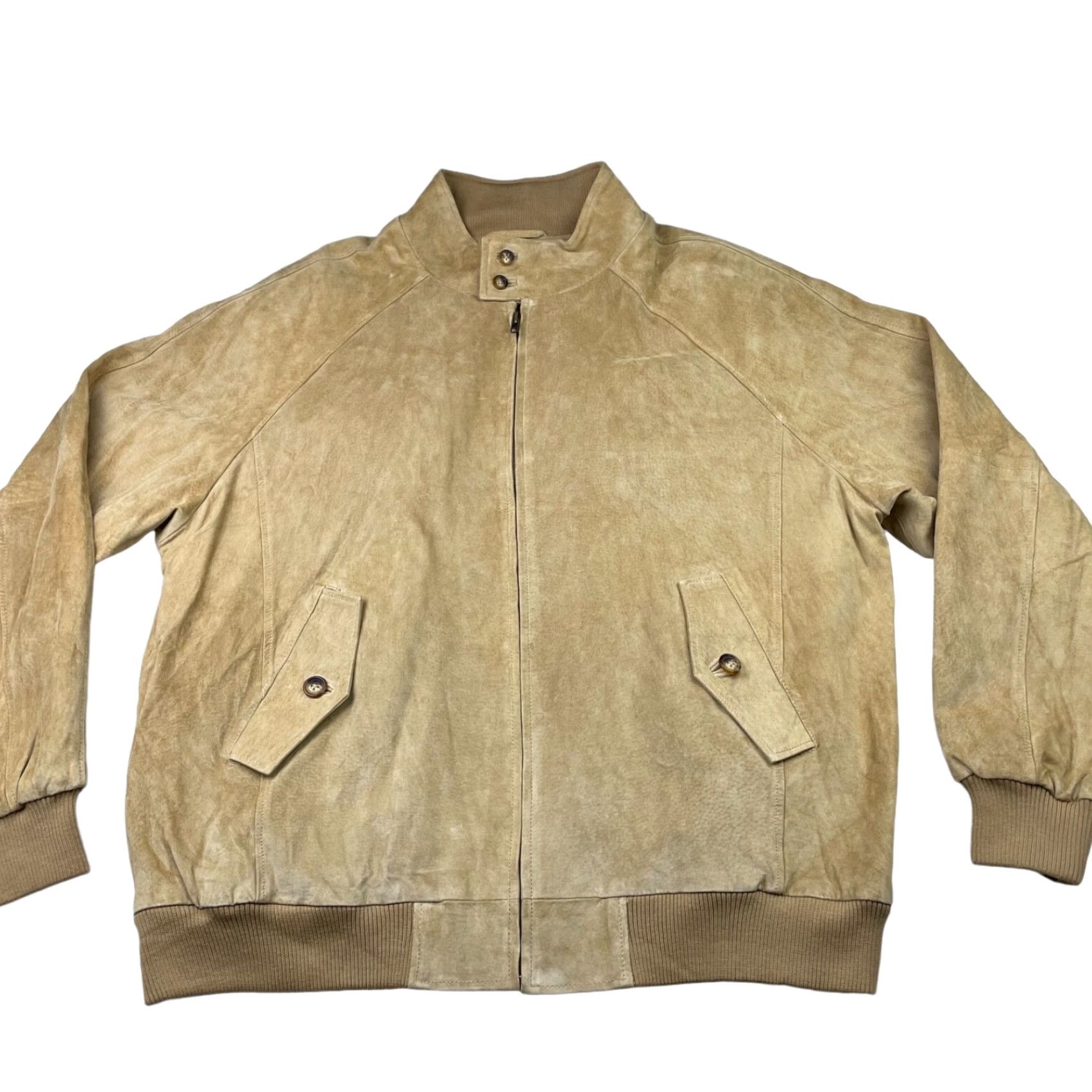 Orvis VINTAGE Orvis Bomber Jacket Beige XL Men’s Full Zip Plaid Liner 100% Suede Leather Size US XL / EU 56 / 4 - 3 Thumbnail