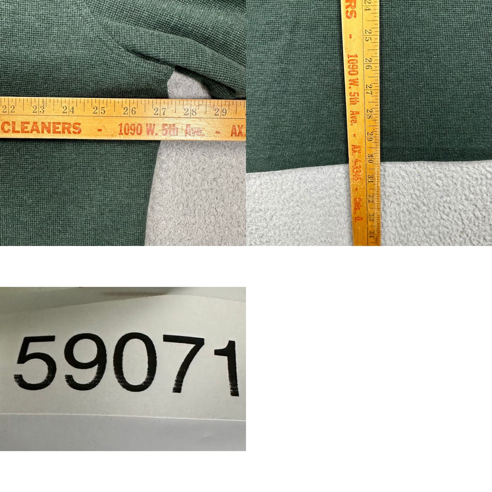 Vintage L.L. Bean Sweater Mens 2XL Green Henley Thermal Waffle-Knit Slim Fit Pullover Size US XXL / EU 58 / 5 - 8 Thumbnail