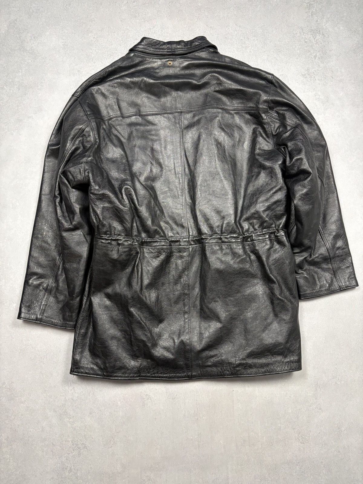 Desigual Vintage Disuguale Italian Leather Jacket Made in Italy Size US XL / EU 56 / 4 - 2 Thumbnail