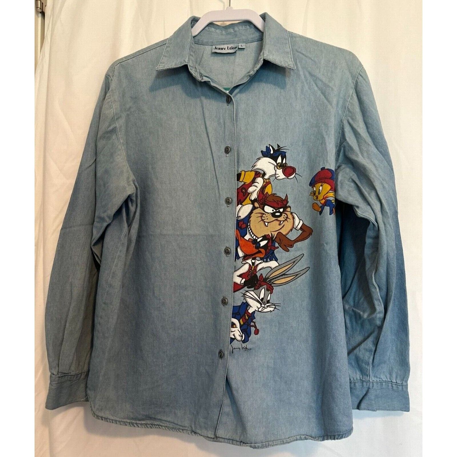 Other JERRY LEIGH 2008-LOONEY TUNES-Bugs, Tweety, Taz...Button Up. Size L / US 10 / IT 46 - 11 Thumbnail