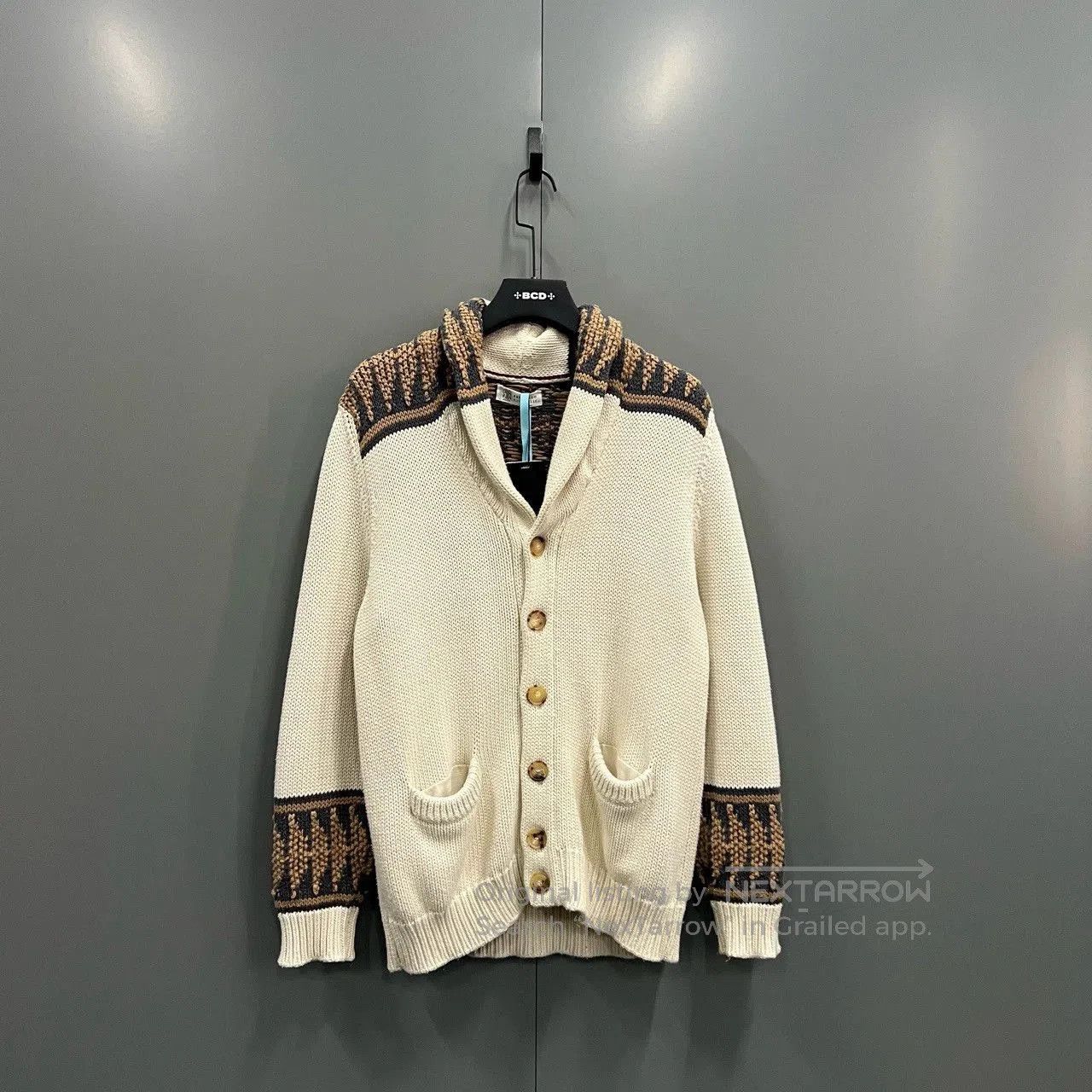 Brunello Cucinelli Brunello Cucinelli Patchwork Knit Cardigan. Size US L / EU 52-54 / 3 - 1 Thumbnail