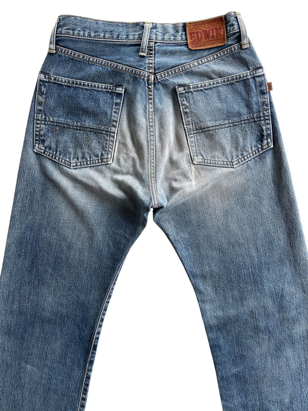 Vintage Vintage Edwin 505x Distressed Selvedge Denim Size US 28 / EU 44 - 6 Thumbnail