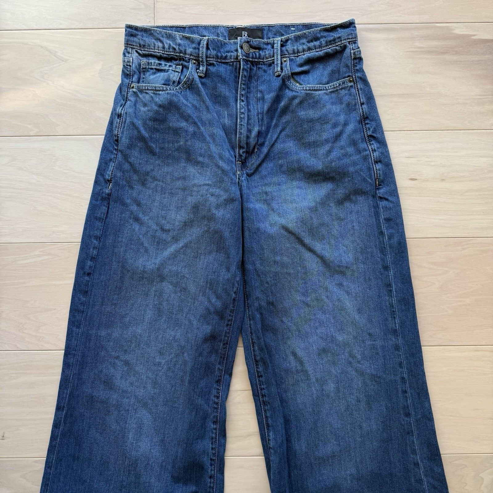 Banana Republic Banana Republic Puddle Jeans Women's 30 Blue Wide Leg Glam Size 30" / US 8 / IT 44 - 3 Thumbnail