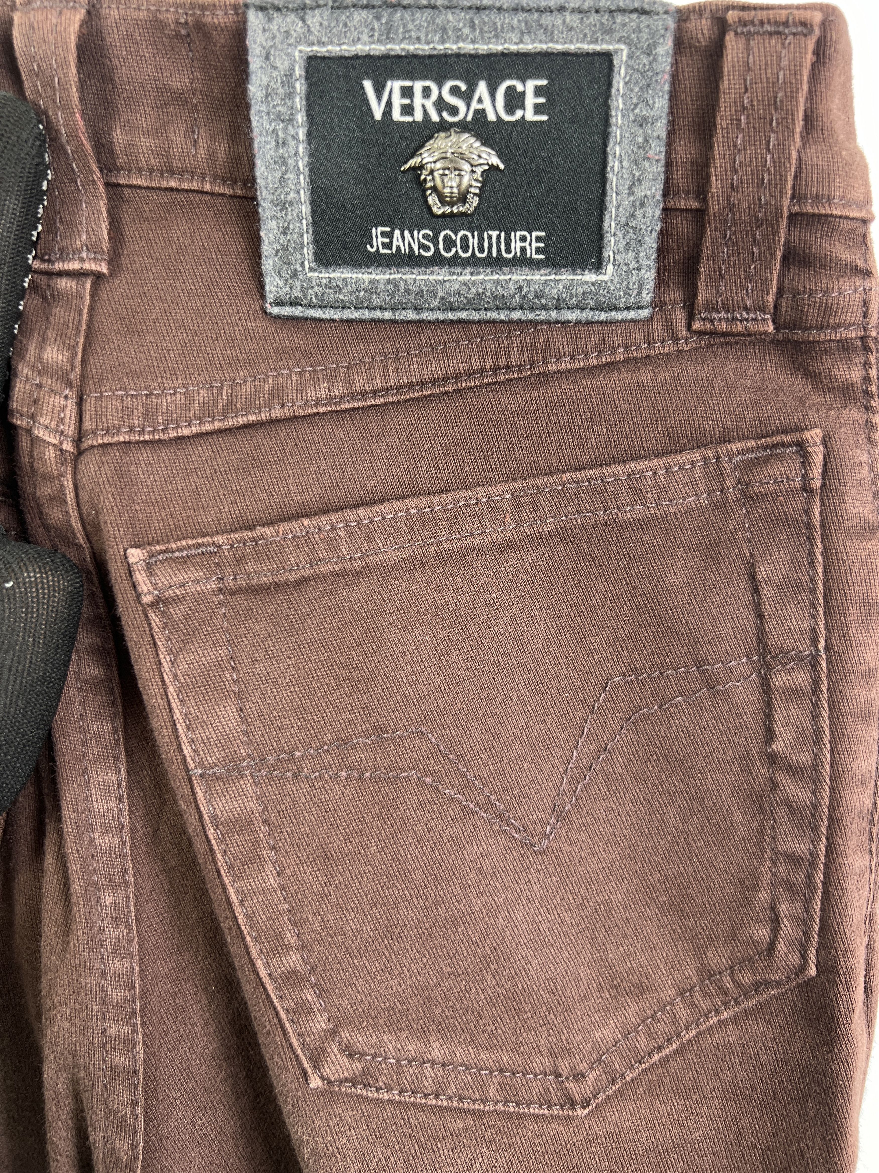 Versace Jeans Couture VERSACE Jeans Couture Brown Denim GTMP221 Size 27" / US 4 / IT 40 - 2 Thumbnail
