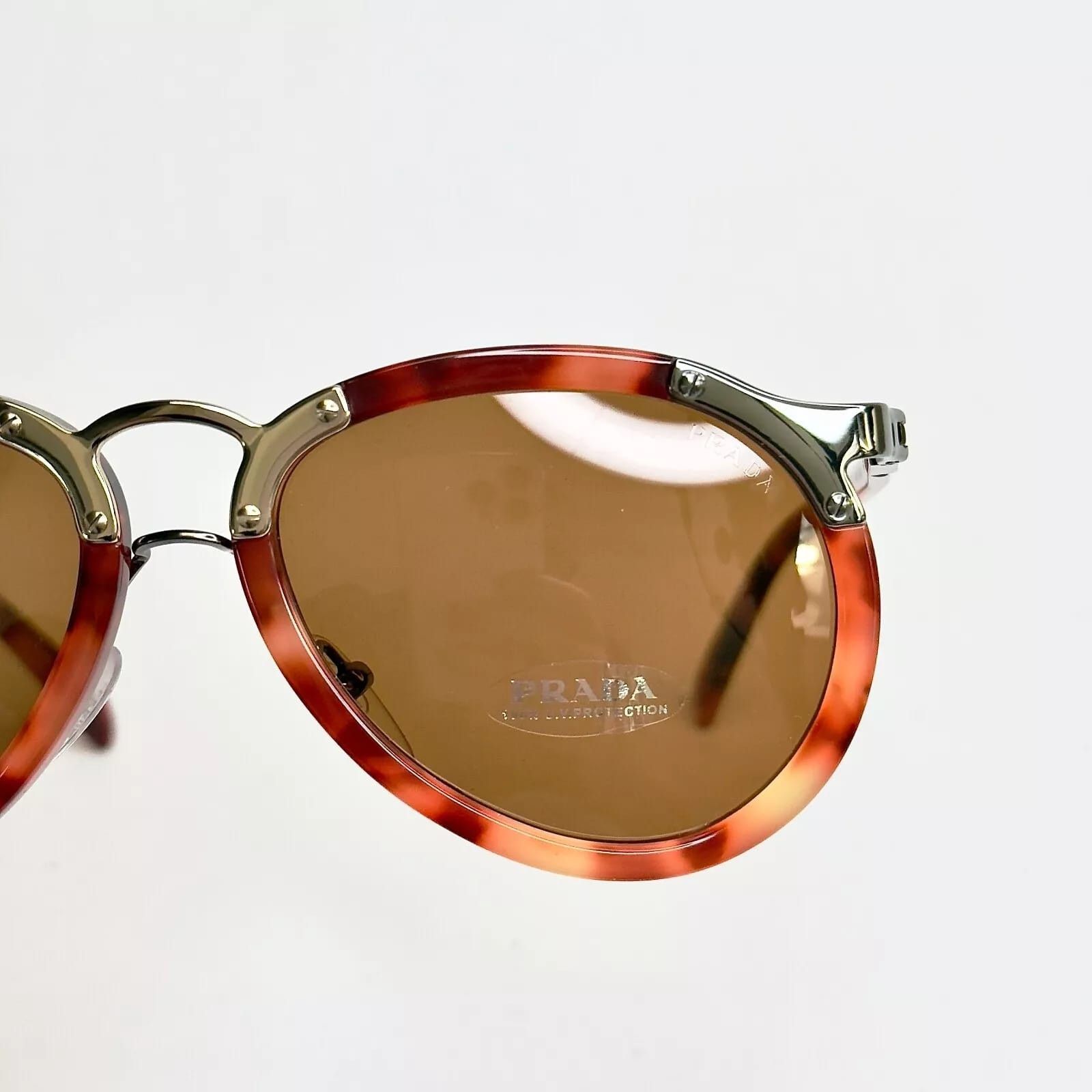 Prada PRADA 01T WANDERER Aviator PR01TS Red Brown Sunglasses 01TS Size ONE SIZE - 7 Thumbnail