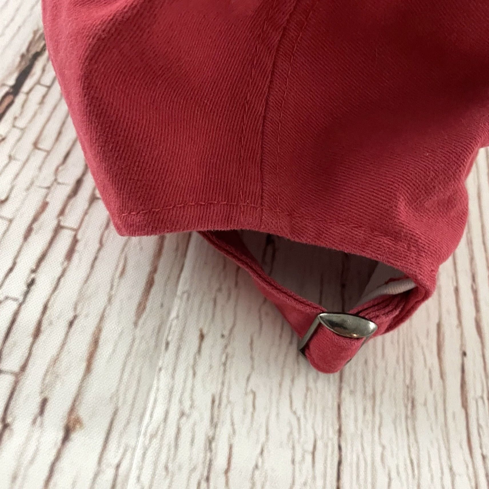 Peter Millar Peter Millar Crown Logo Hat Red Adjustable Mens Cap Baseball Canvas Cotton Crown Logo Red Adjustable Strap Back Modern Casual Men’s Hat Size ONE SIZE - 4 Thumbnail