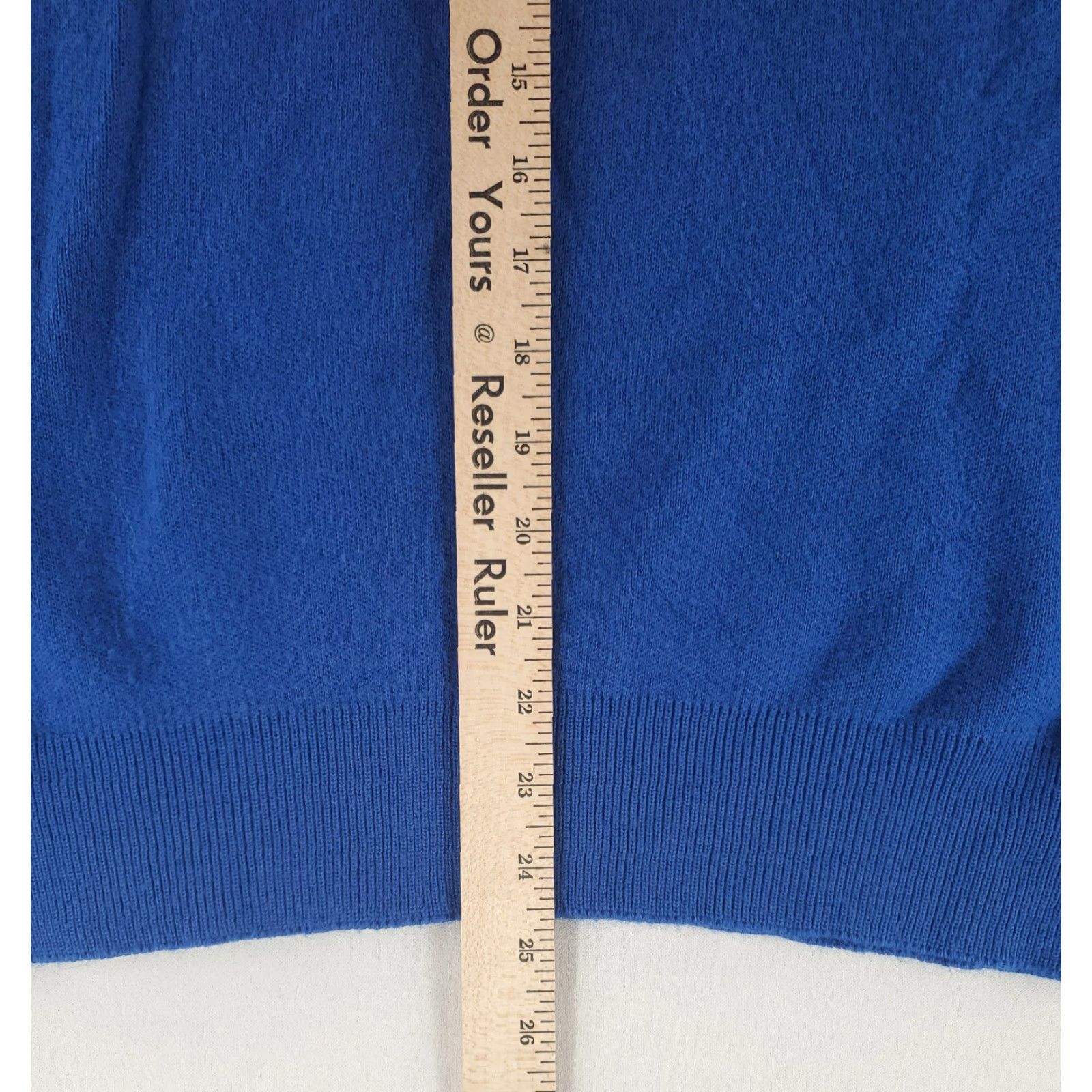 Vintage VTG Kansas Basketball Band Sweater Pine State Blue Mens L V Neck Pullover State Popular 80s Decade Men Size US L / EU 52-54 / 3 - 7 Thumbnail