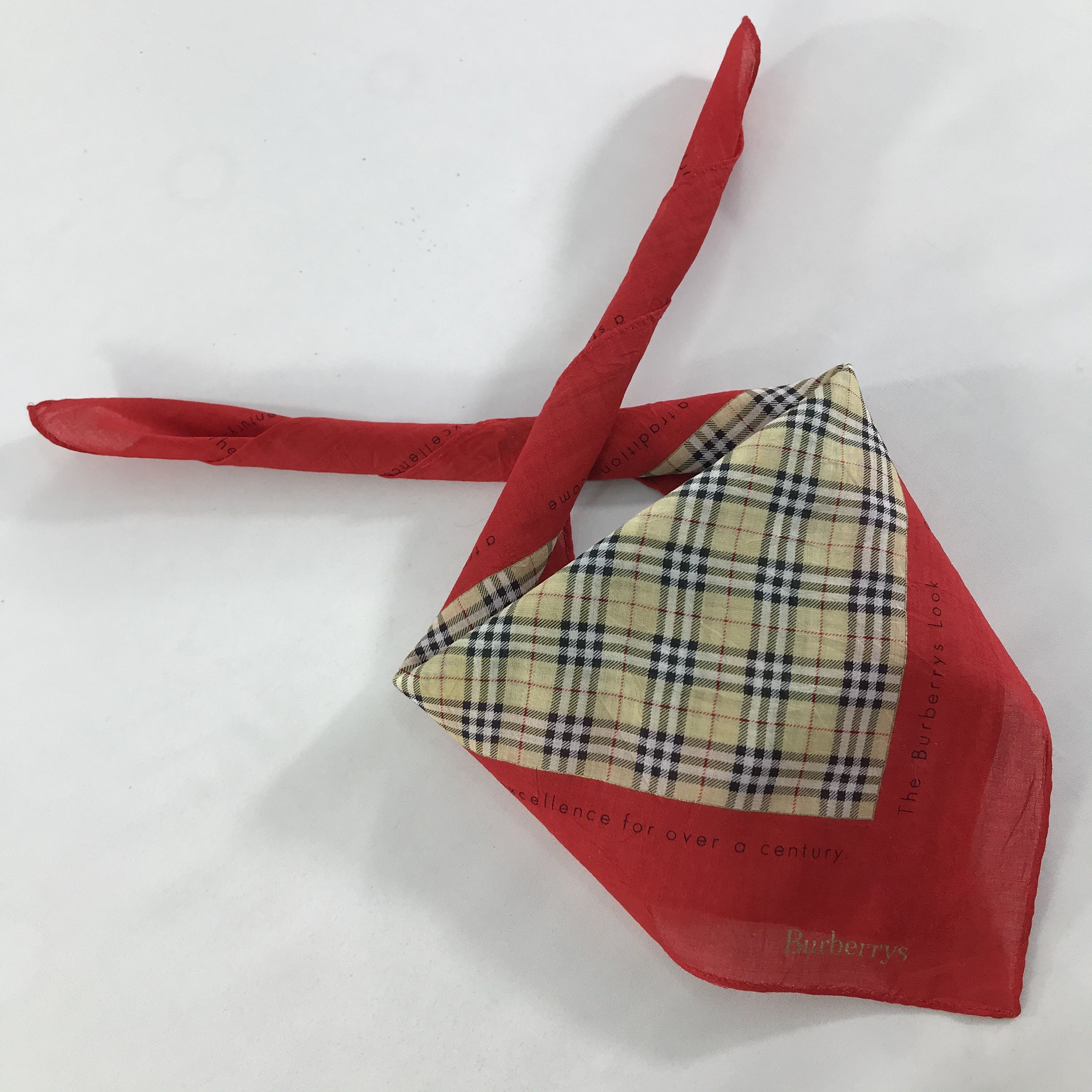 Burberry × Vintage Burberry Bandana / Handkerchief / Neckerchief - S1471 Size ONE SIZE - 4 Thumbnail