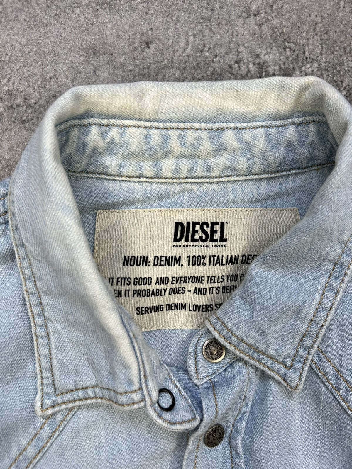 Diesel Diesel Blue Denim Shirt Button Classic Mens Size US M / EU 48-50 / 2 - 4 Thumbnail