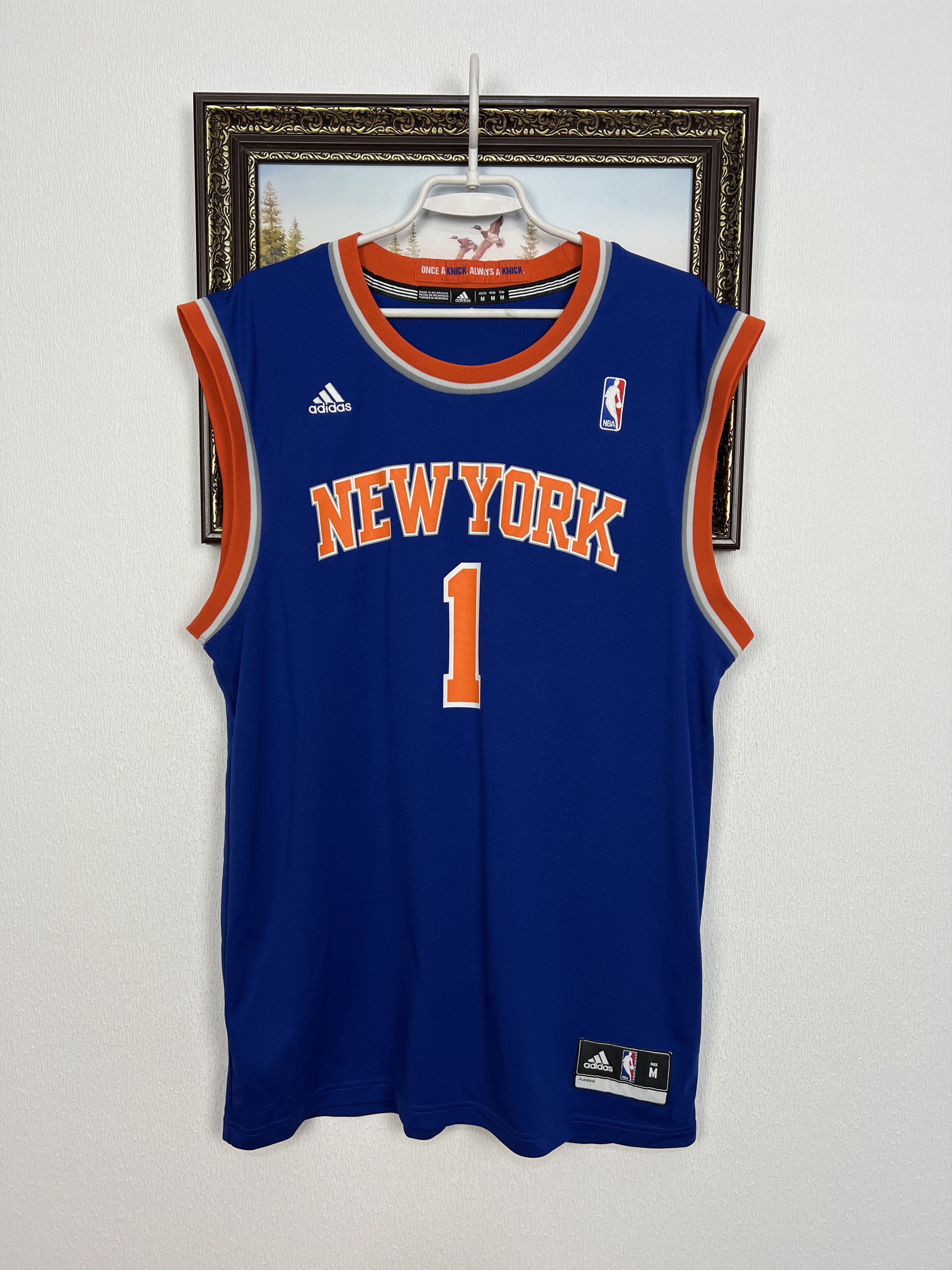 Adidas Adidas New York Knicks NBA Jersey #1 Stoudemire Shirt Rare Size US M / EU 48-50 / 2 - 1 Thumbnail