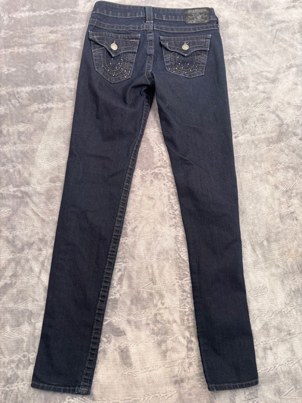 True Religion Women's True Religion Jodie Jeans, Size 24, Dark Wash Blue Size 28" / US 6 / IT 42 - 15 Thumbnail