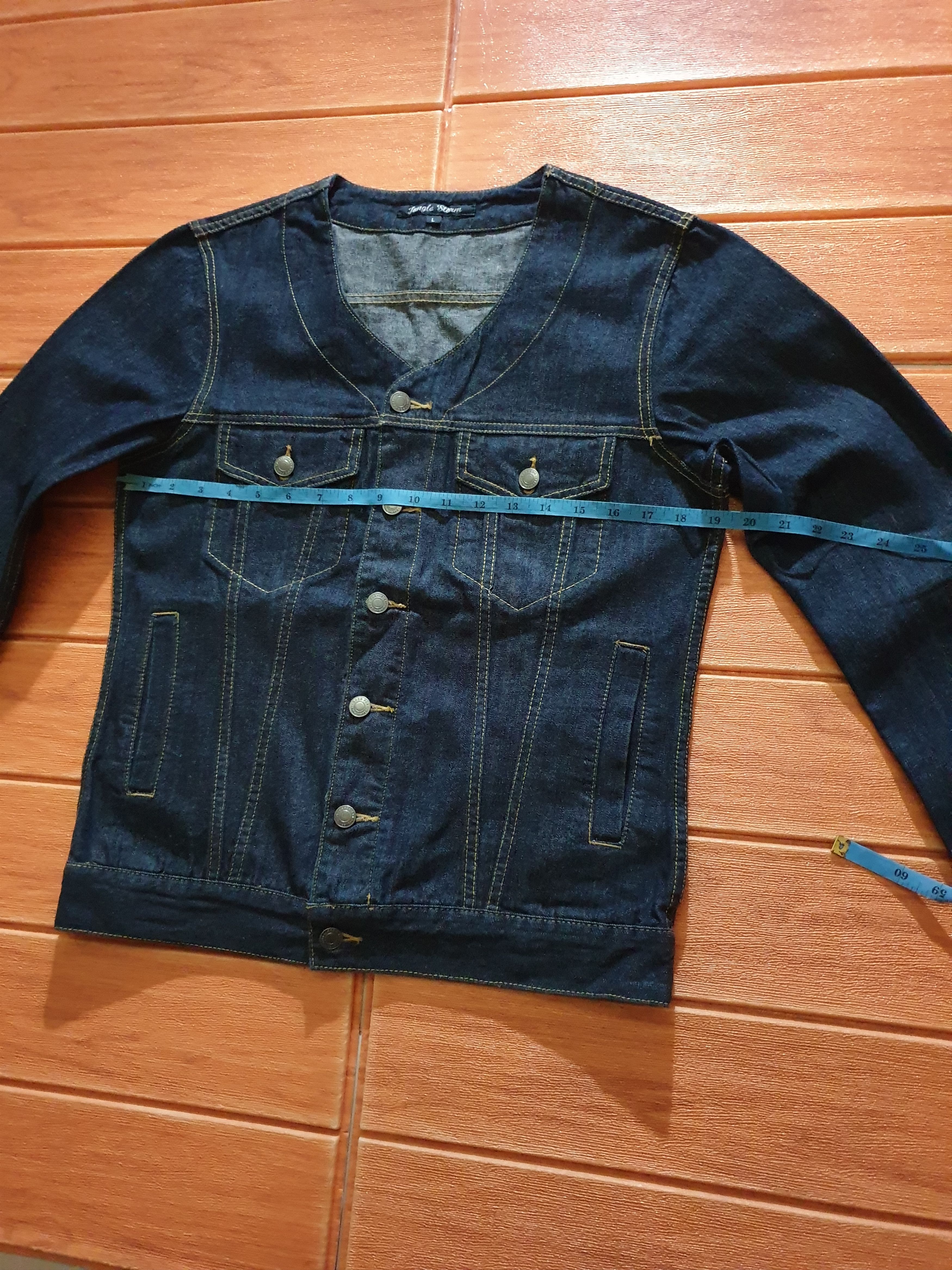 Japanese Brand 💥Jungle storm shawl collar denim jacket Size US M / EU 48-50 / 2 - 5 Thumbnail