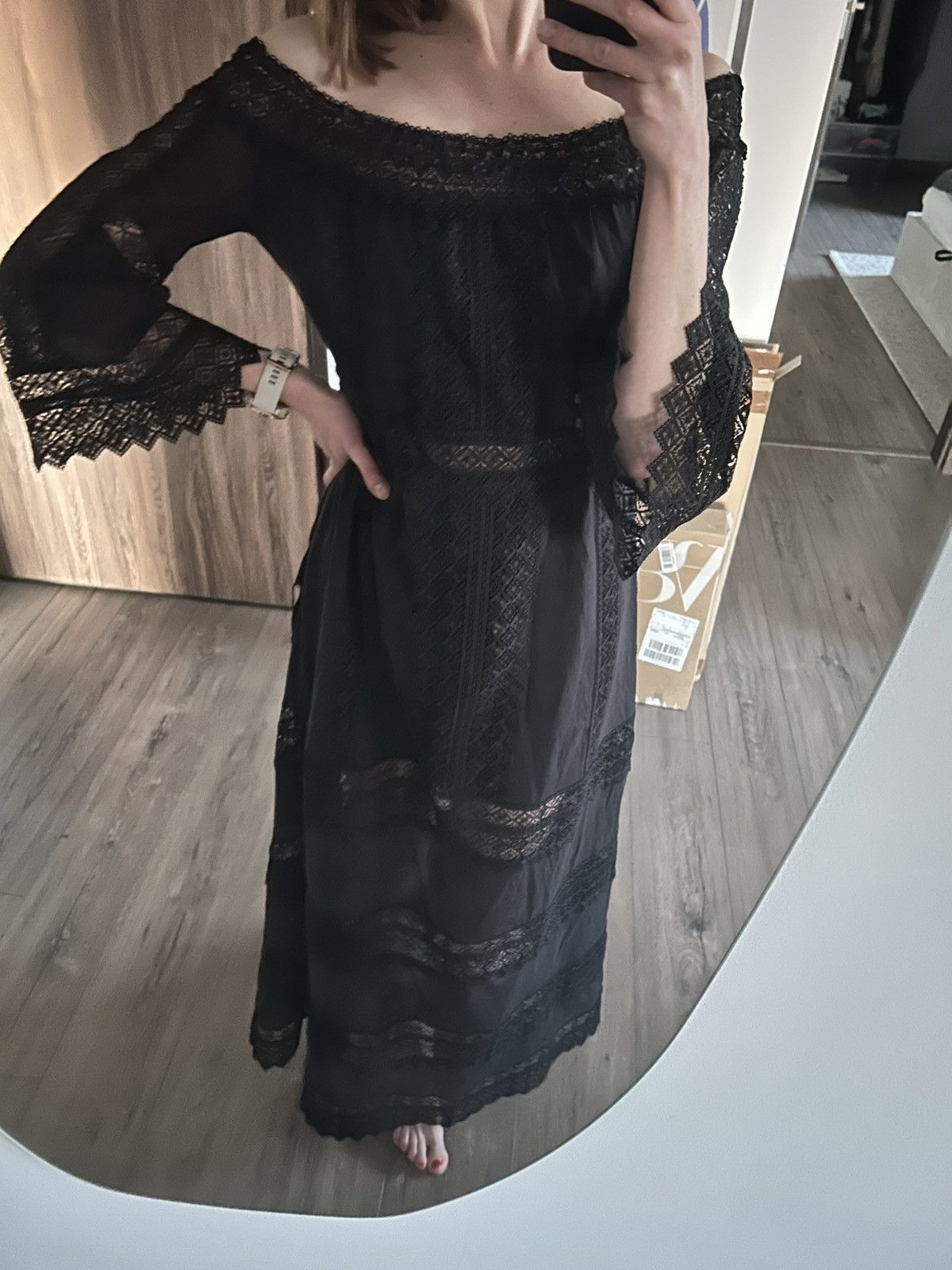 Charo Ruiz Charo Ruiz black maxi cotton dress M Size M / US 6-8 / IT 42-44 - 14 Thumbnail