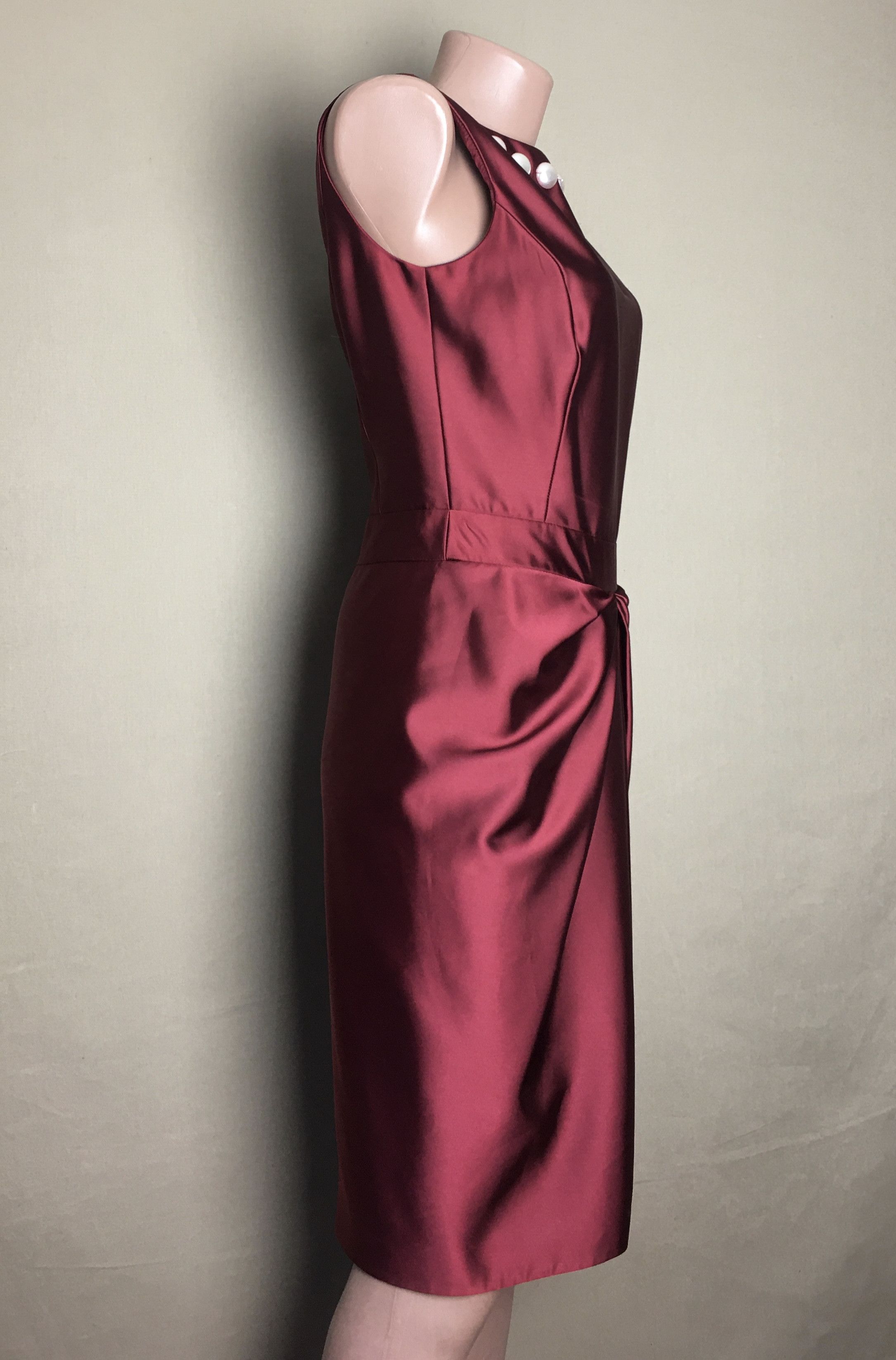 Moschino Love Moschino Red Satin Bodycon Dress UK10 US6 Size M / US 6-8 / IT 42-44 - 4 Thumbnail