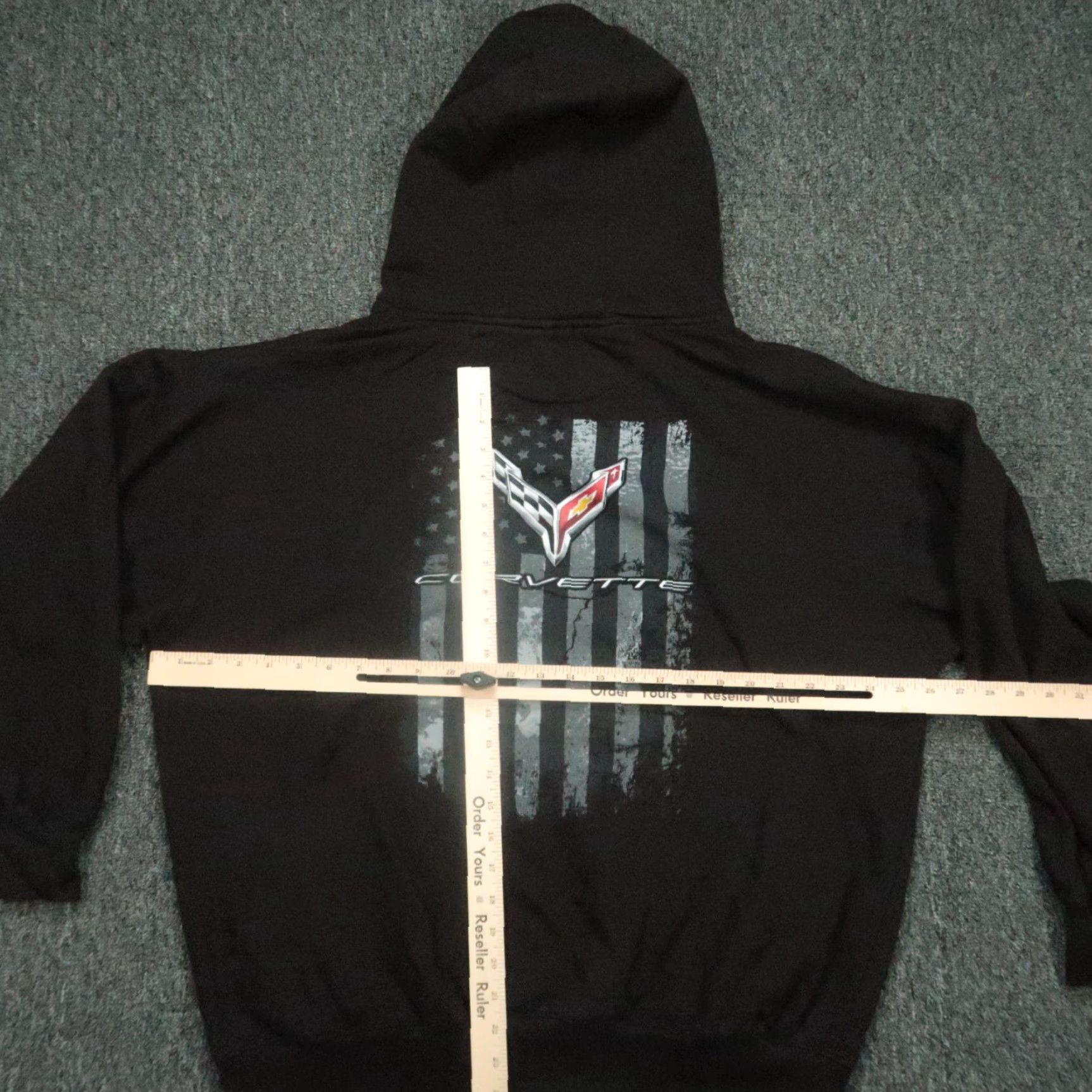 JH Design JH Design Hoodie Men XXL Black Pullover Corvette GM Pockets Racing Jeff Hamilton Size US XXL / EU 58 / 5 - 5 Thumbnail