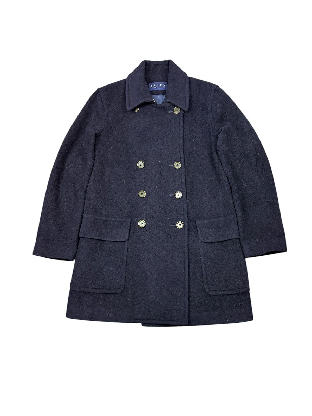 Ralph Lauren Vintage Ralph Lauren Peacoat Wool Blend Jacket Navy Blue Size US L / EU 52-54 / 3 - 1 Thumbnail