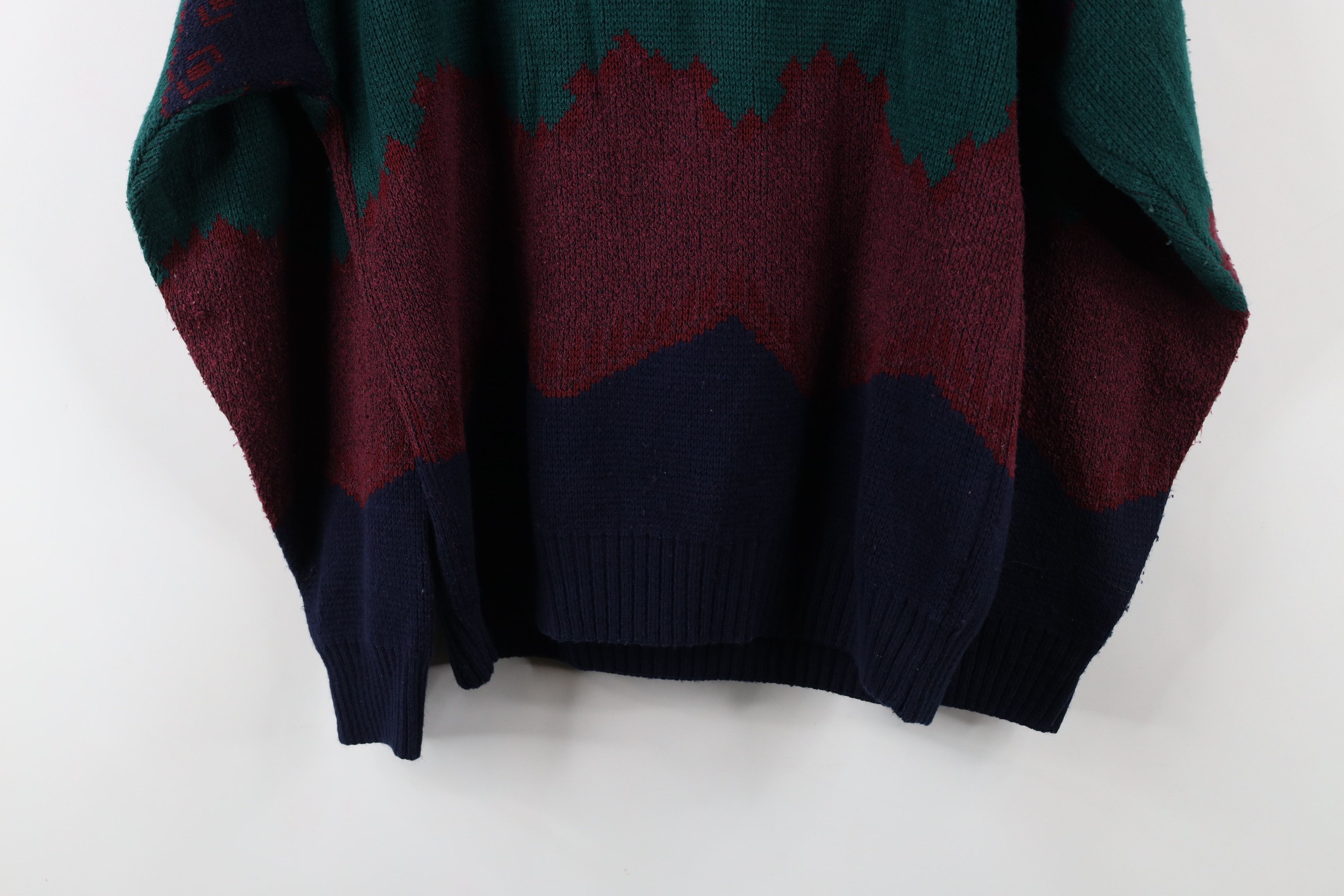 Vintage Vintage 90s Streetwear Striped Dapper Knit V-Neck Sweater Size US S / EU 44-46 / 1 - 9 Thumbnail