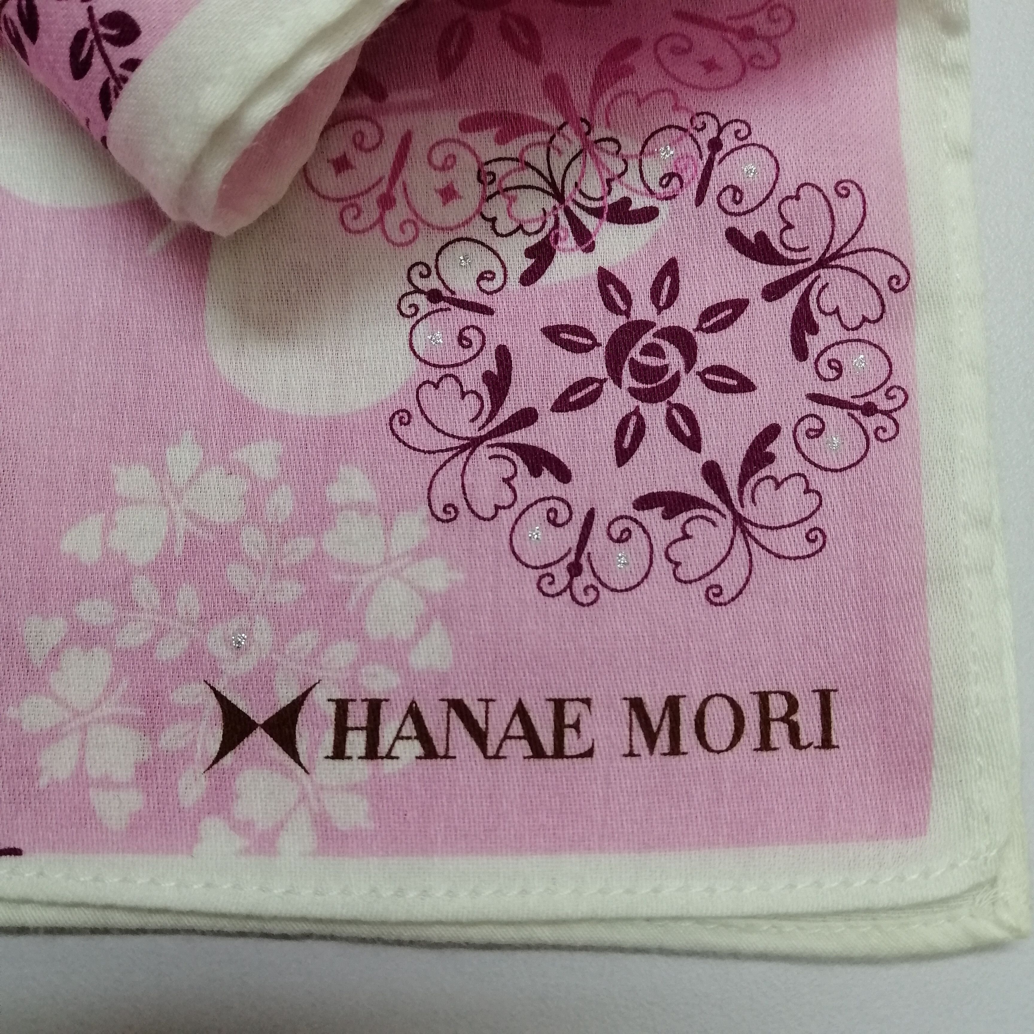 Hanae Mori × Vintage Hanae Mori Handkerchief/Neckerchief/Bandana-KD2335 Size ONE SIZE - 5 Thumbnail