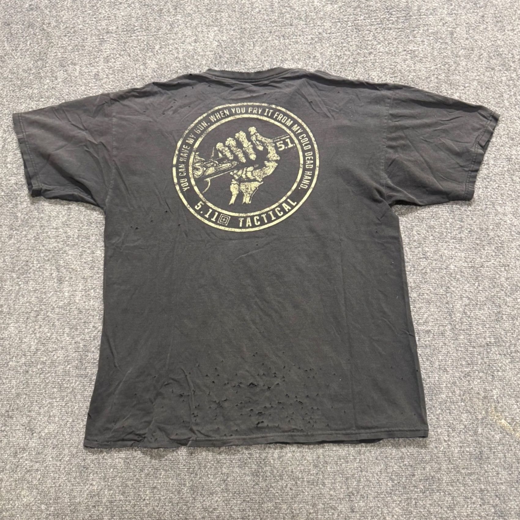 Thrasher VTG 5.11 Faded Black T-shirt Mens XL Y2K Thrashed Stained Distressed Thrashed Mens XL T-shirt Size US XL / EU 56 / 4 - 2 Thumbnail