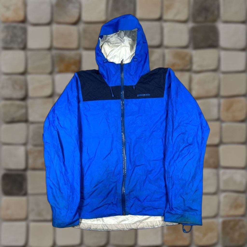 Patagonia Torrentshell Plus Jacket Mens Large Blue Full Zip Jacket Waterproof Rain Coat Regular Fit
