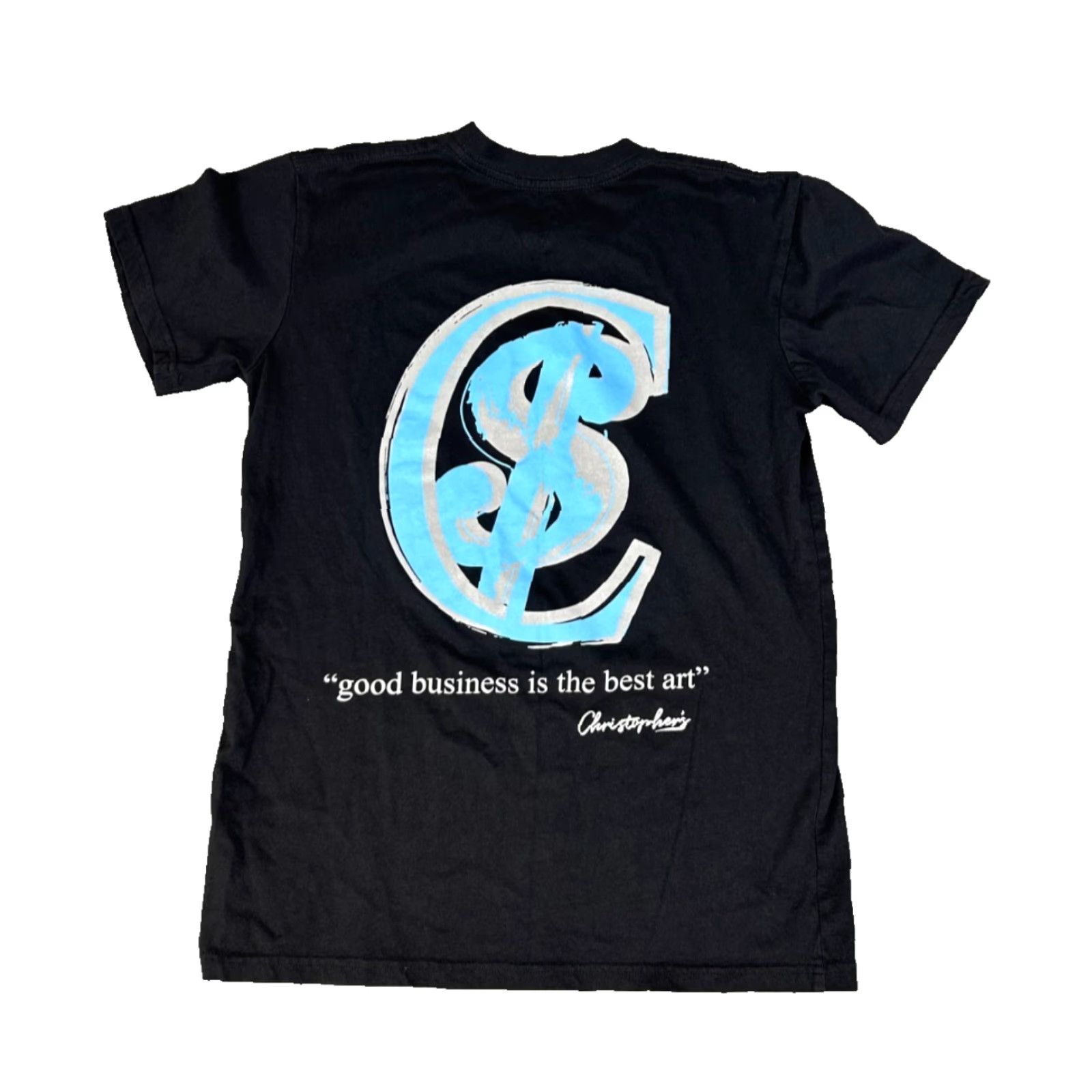 Vintage Best T-Shirt Detriot Chris Smokes Christopher’s Good Business Is The Best Art Short Sleeve Black XL? Size US S / EU 44-46 / 1 - 2 Thumbnail