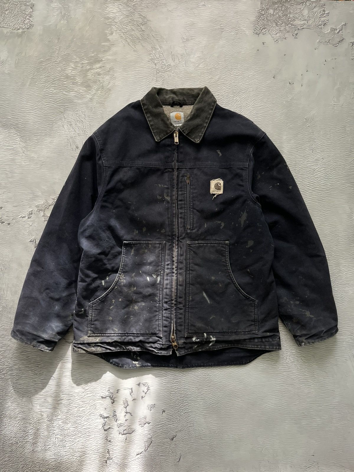 Carhartt 🇺🇸 90s Carhartt WIP Detroit Sherpa Jacket Vintage Streetwear Size US L / EU 52-54 / 3 - 2 Thumbnail