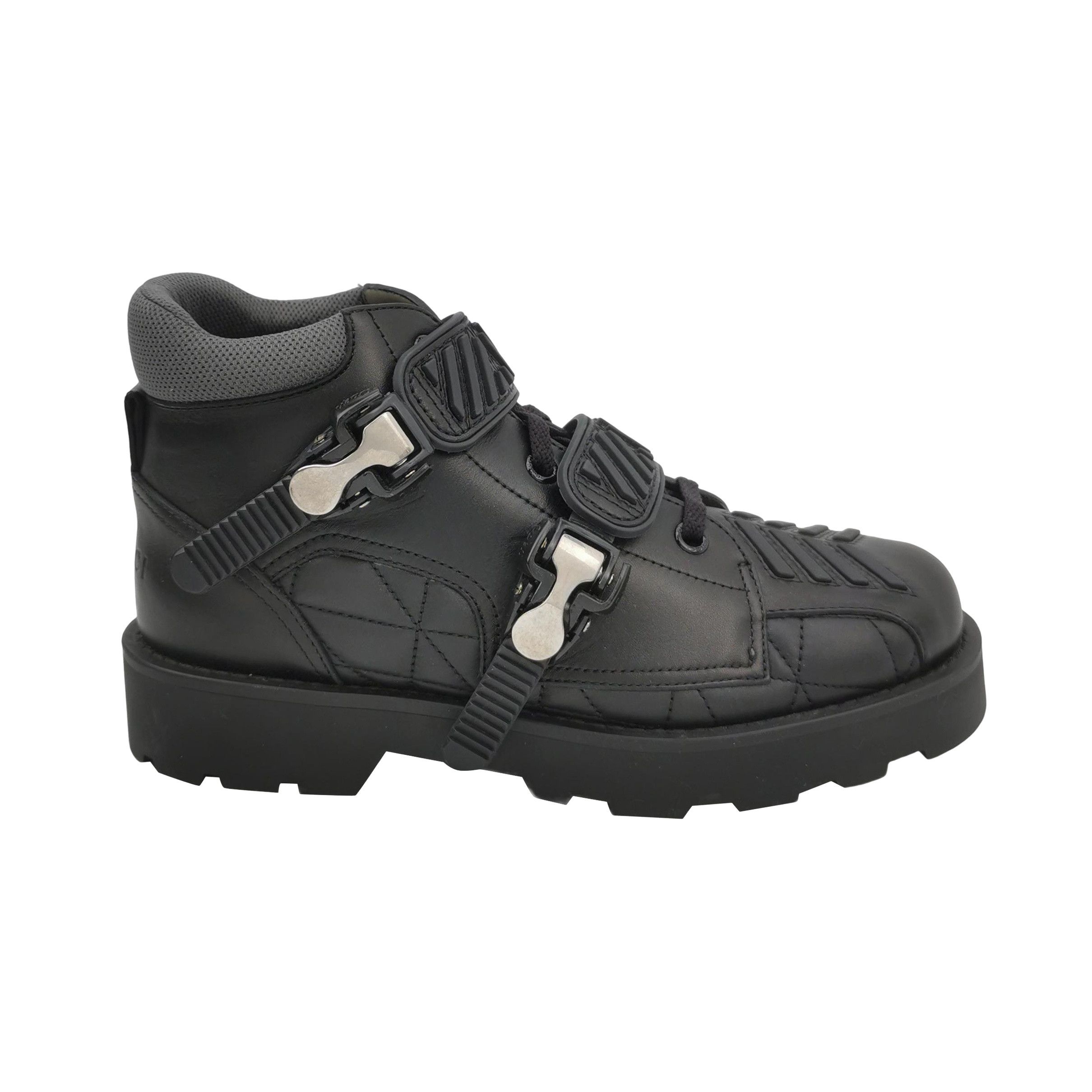 Gucci Gucci Leather Buckle Strap Hi-Top Sneakers 40 Size US 7 / EU 40 - 1 Thumbnail