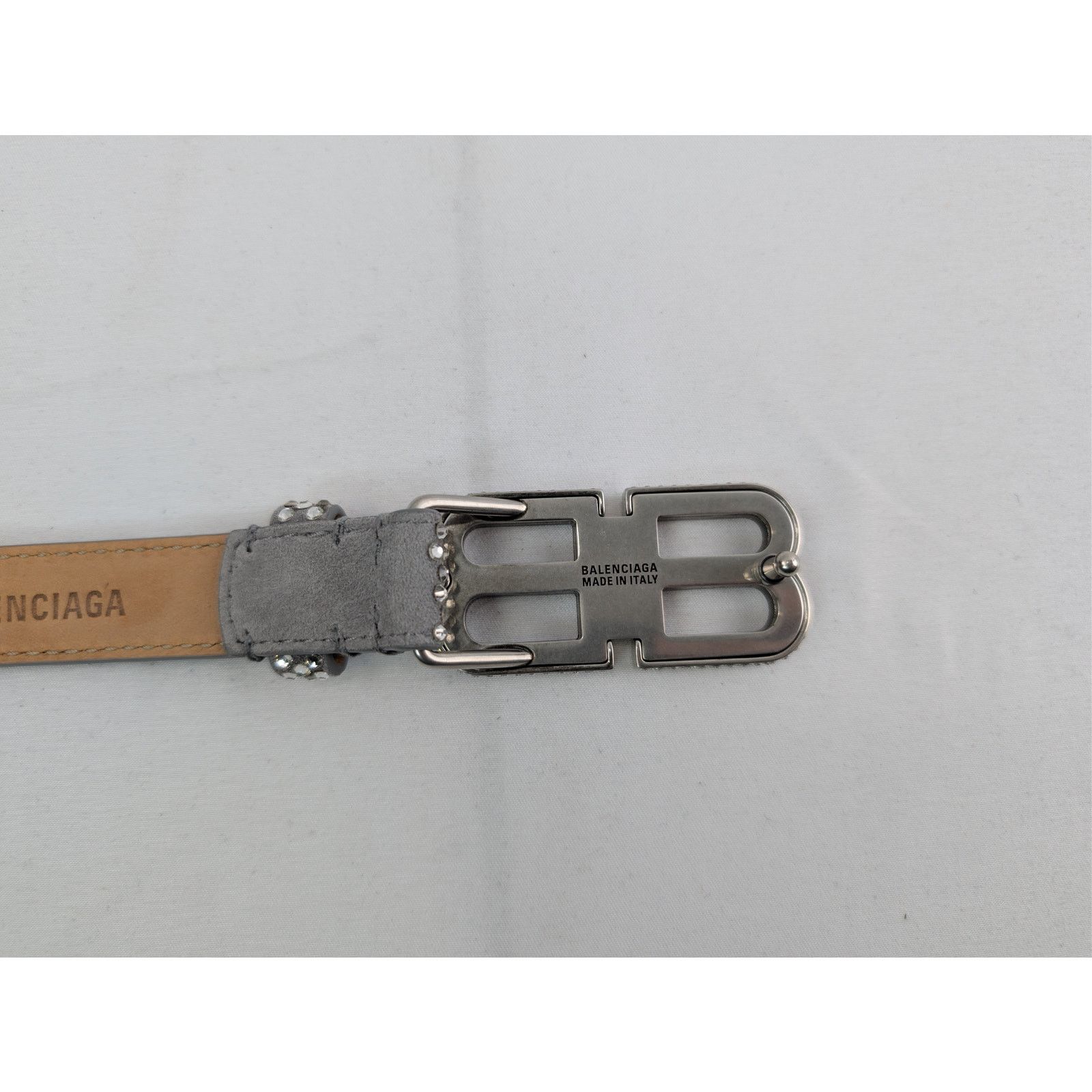 Balenciaga o1rshd1 Size: 80cm / Women's BB Studded Belt in Black/Silver Size ONE SIZE - 6 Thumbnail