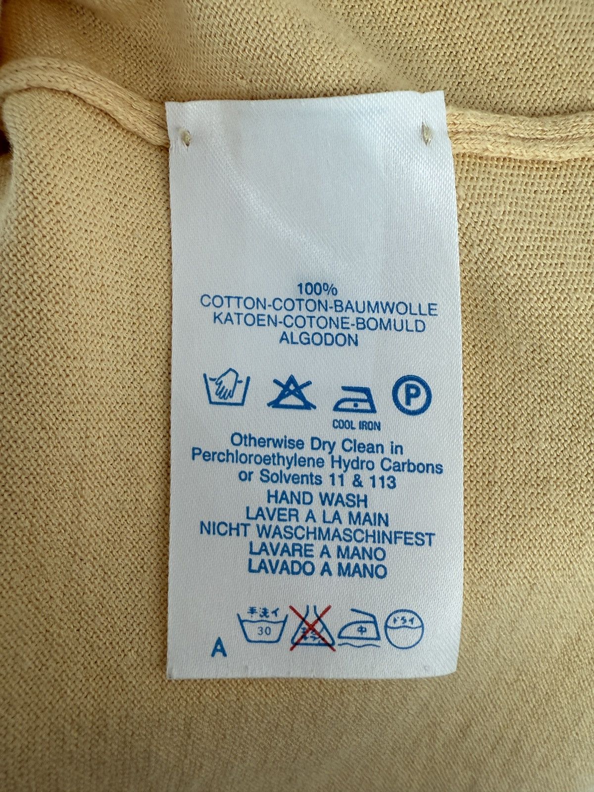 Burberry 1990’s Vintage Burberrys Peach Cotton Knitted Polo Shirt Size XL / US 12-14 / IT 48-50 - 8 Thumbnail