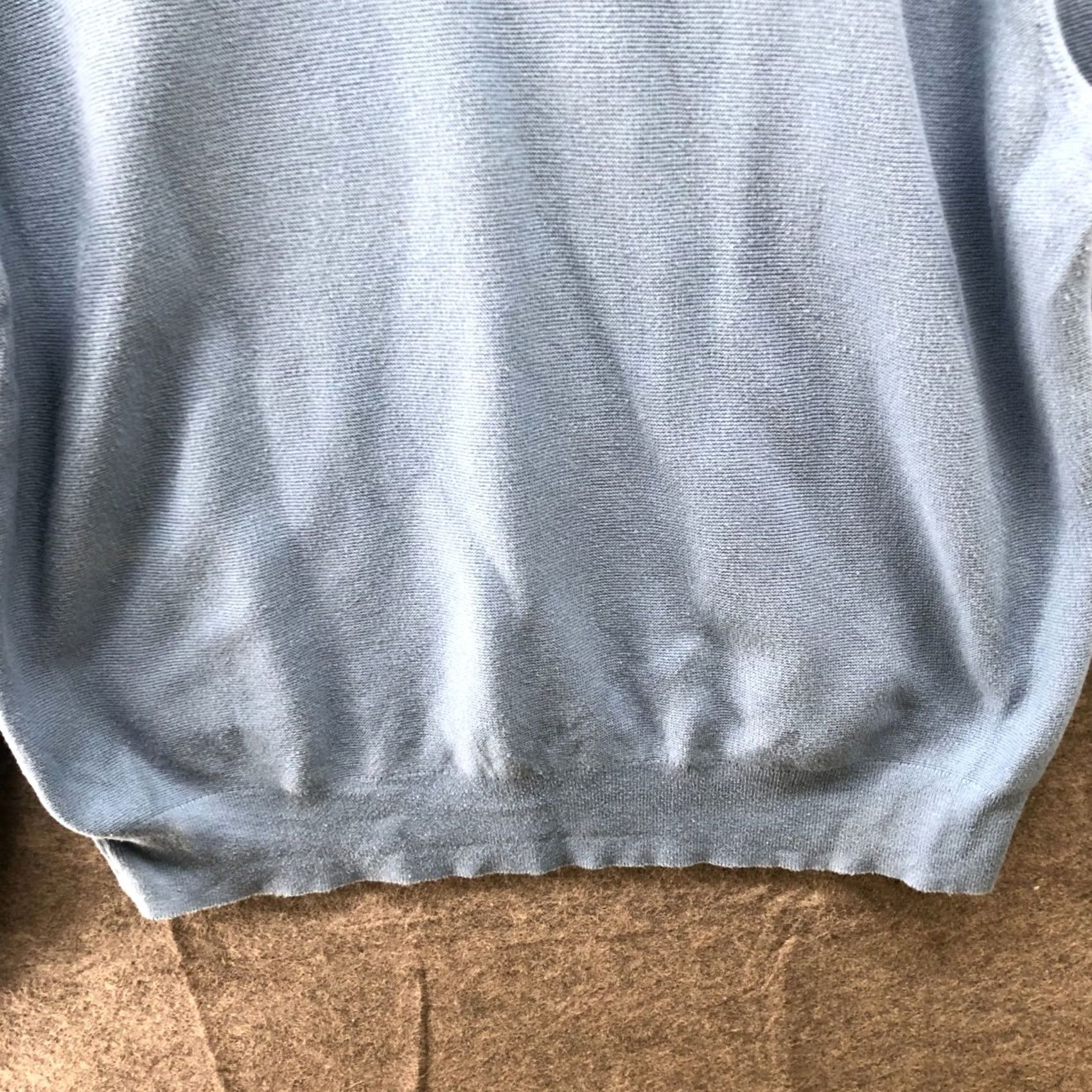 J.Crew J. Crew Cotton Crewneck Sweater Mens XL Garter Stitch Blue Pullover Size US XL / EU 56 / 4 - 4 Thumbnail