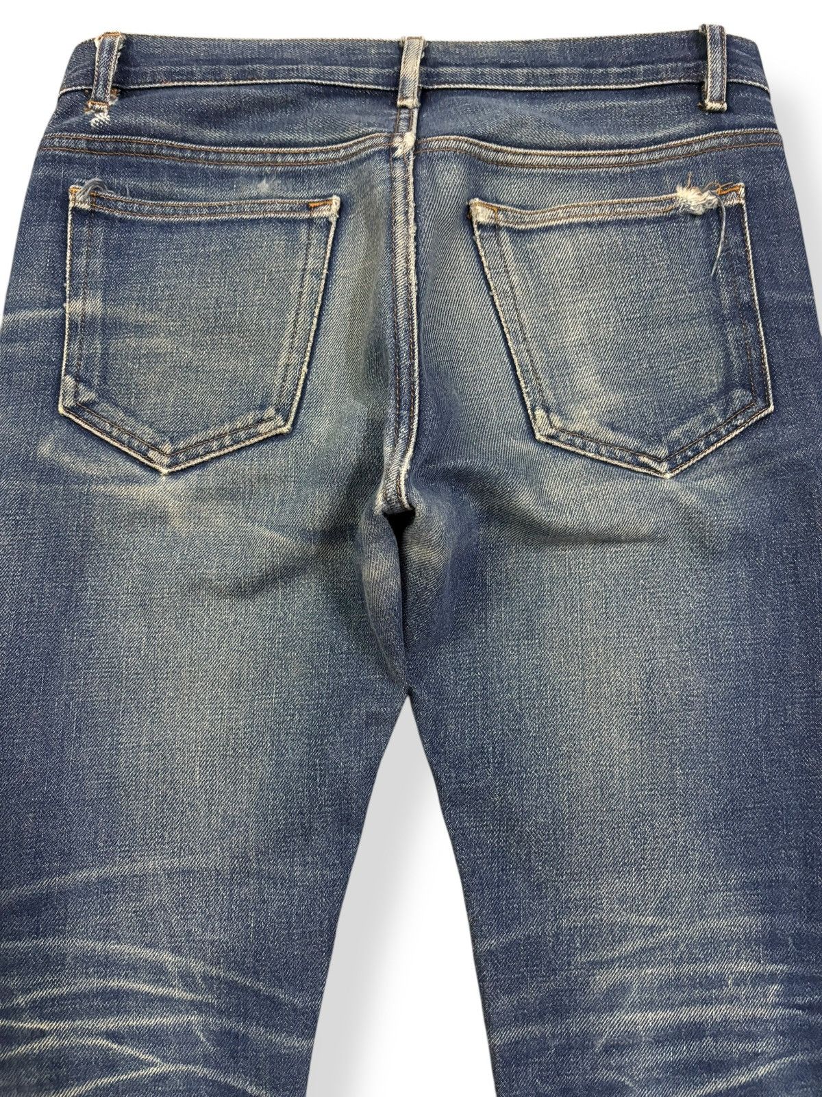 A.P.C. A.P.C Petit New Standard Selvedge Blue Wash Distressed Jeans Size US 29 - 11 Thumbnail