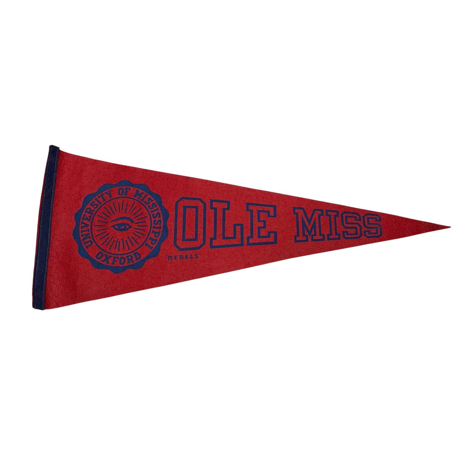 Vintage VTG University Mississippi Ole Miss Rebels Felt Pennant 50s Size ONE SIZE - 1 Thumbnail