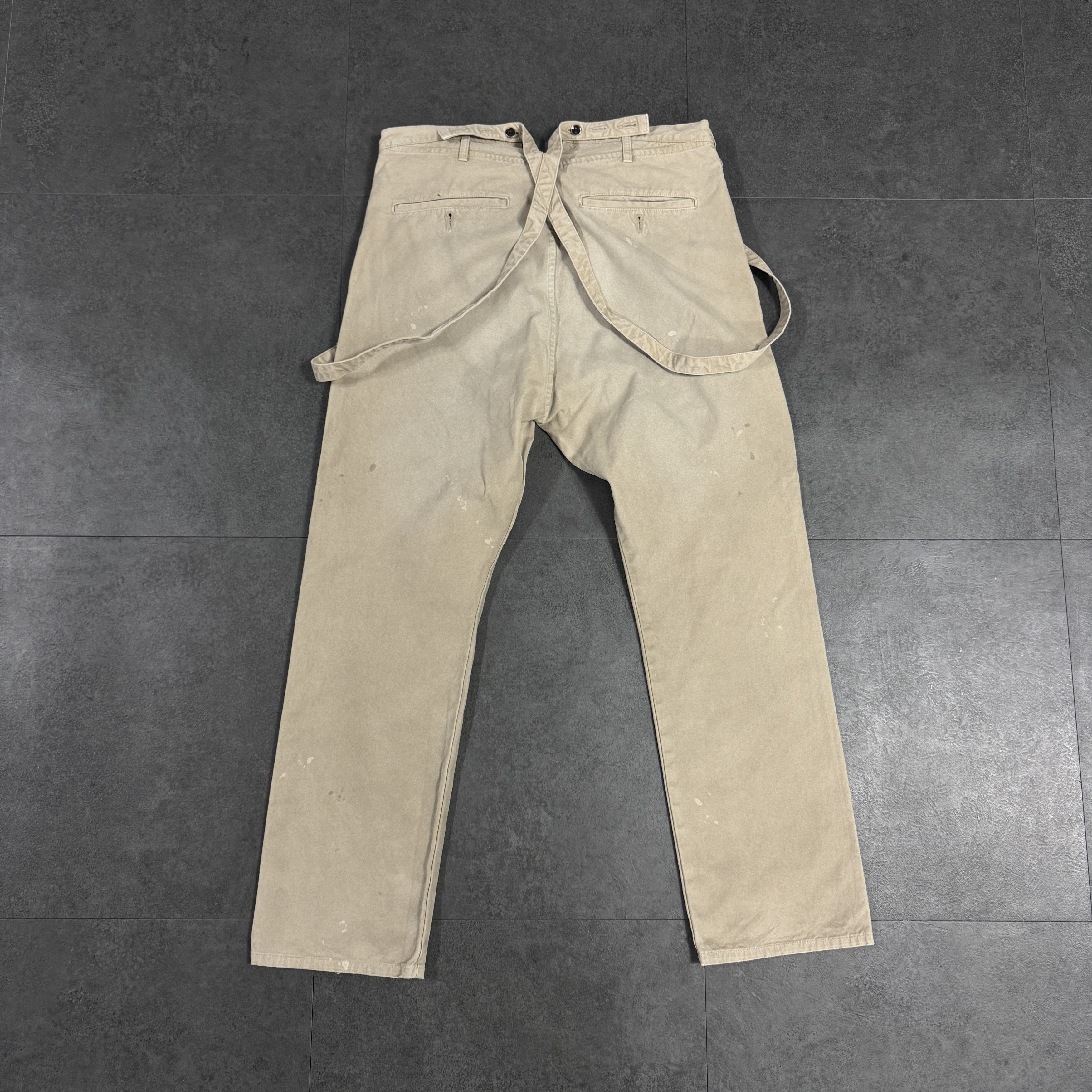 Visvim Visvim Travailler Braces Pants DMGD Beige Size US 33 - 2 Thumbnail