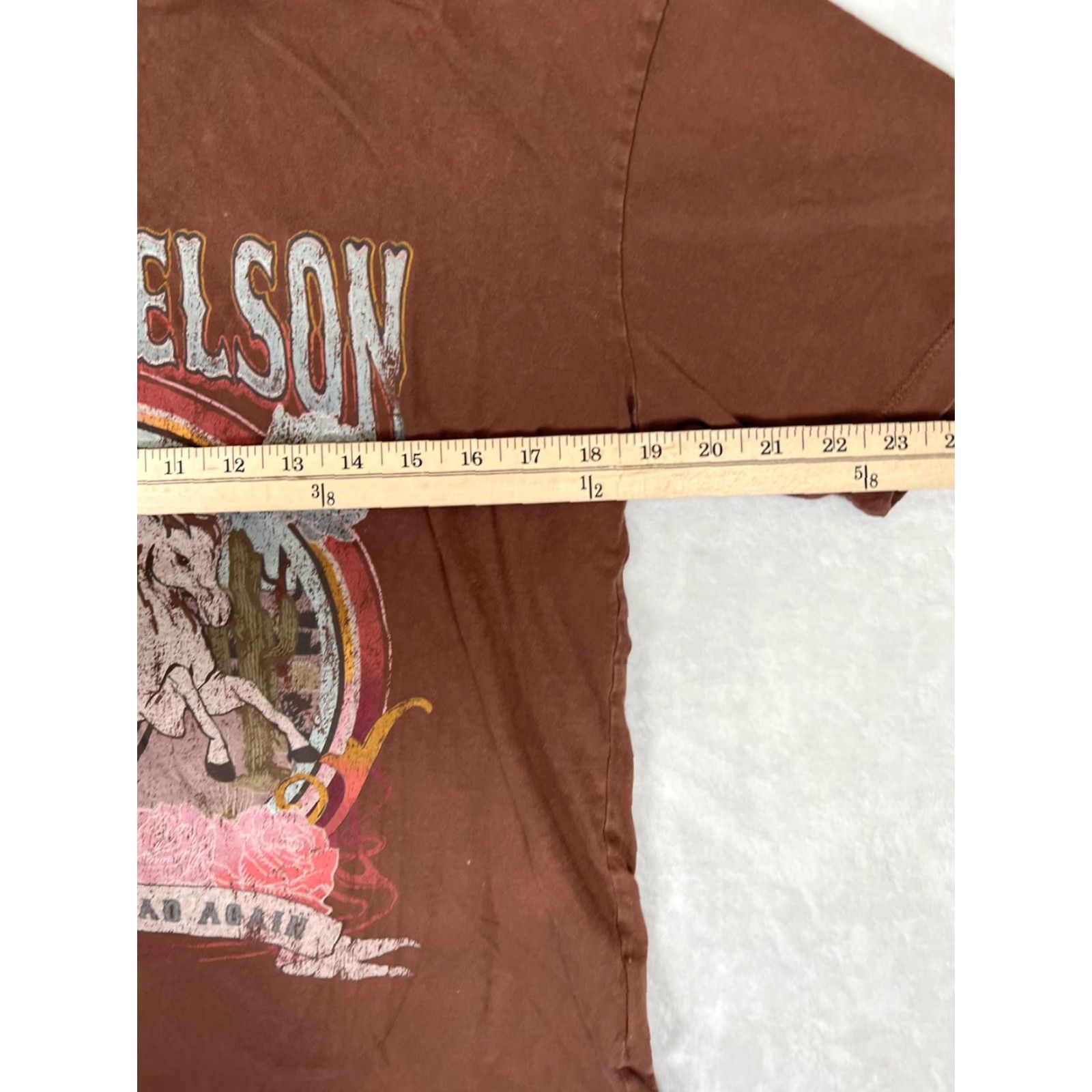Cotton On Willie Nelson Cotton On T-Shirt Womens XXS Brown On The Road Again Western Crew Neck Short Sleeve Shirt Womens Size XXS / US 00 / IT 34 - 4 Thumbnail