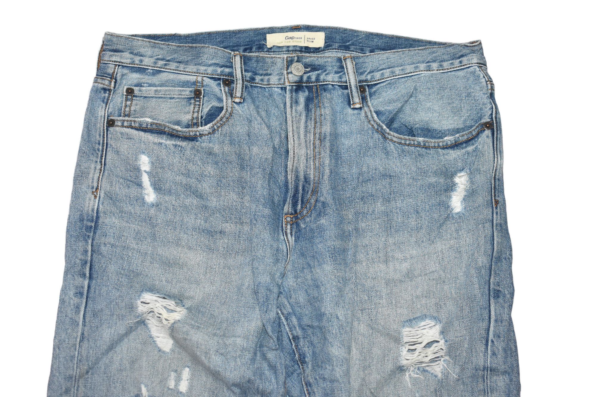 Gap Rare Distress Denim Gap Size 34 Size US 34 / EU 50 - 2 Thumbnail