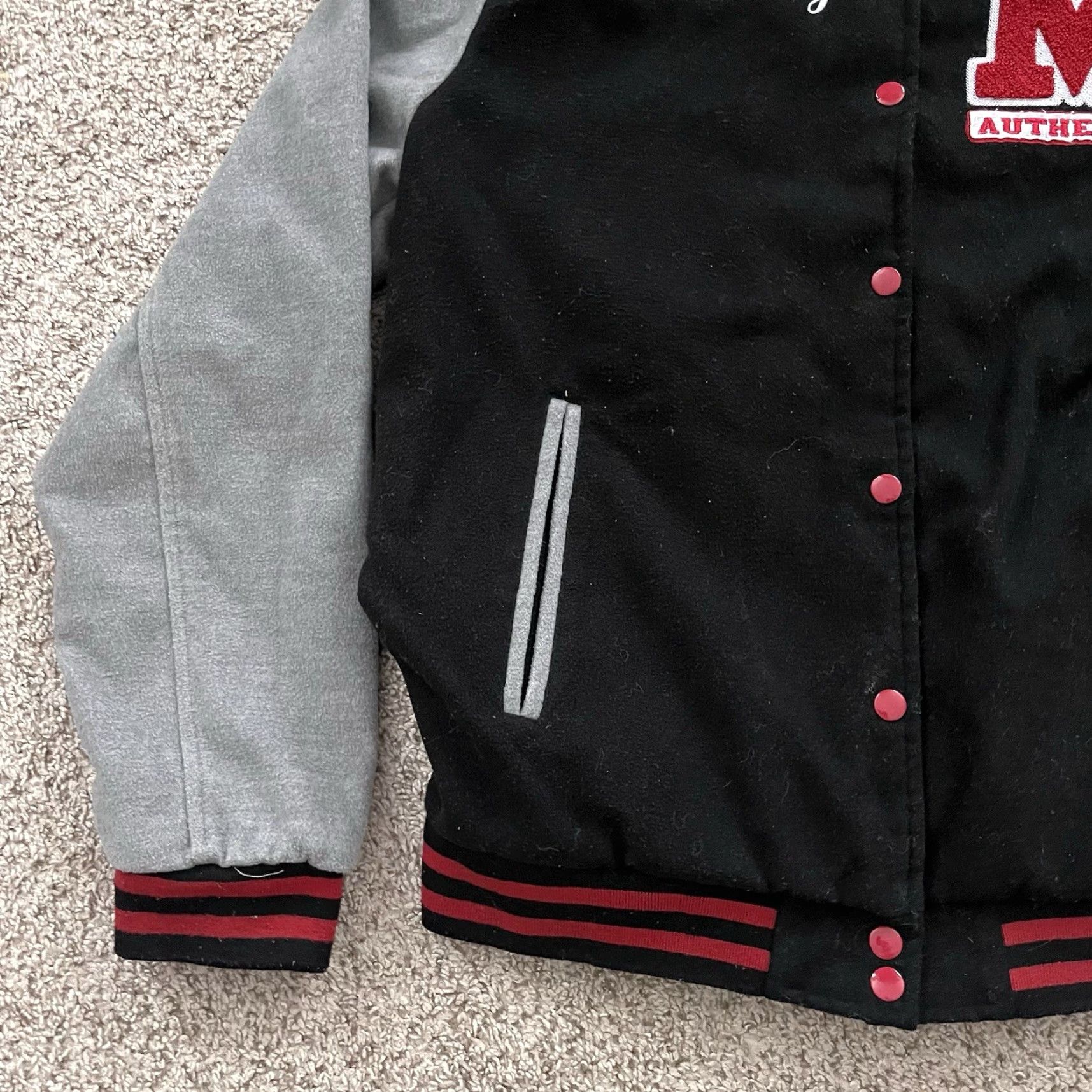 Disney Disney Store Mickey Mouse Letterman Jacket Varsity Coat Snap Lined Black Size Large Mens Size US L / EU 52-54 / 3 - 5 Thumbnail