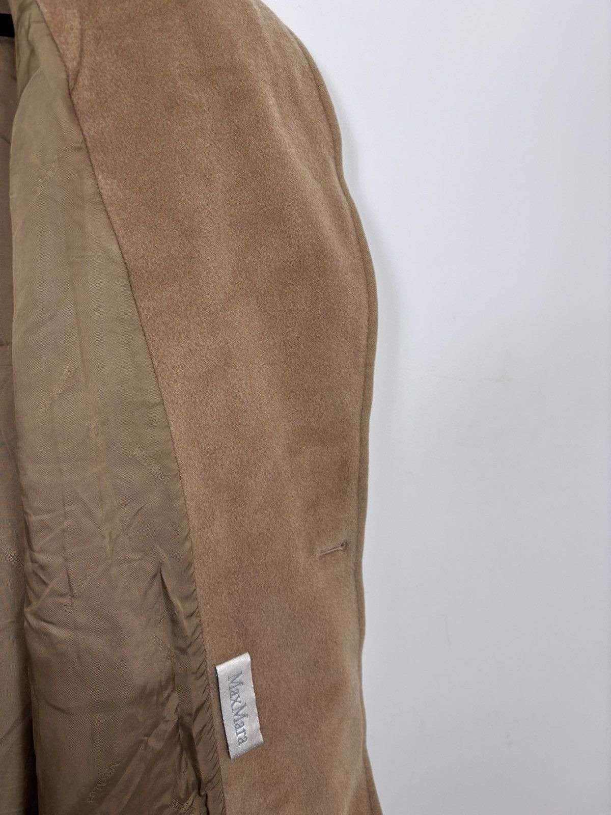 Max Mara Max Mara Women’s Camel Brown Wool Fur Oversized Icon Coat Size L / US 10 / IT 46 - 16 Thumbnail