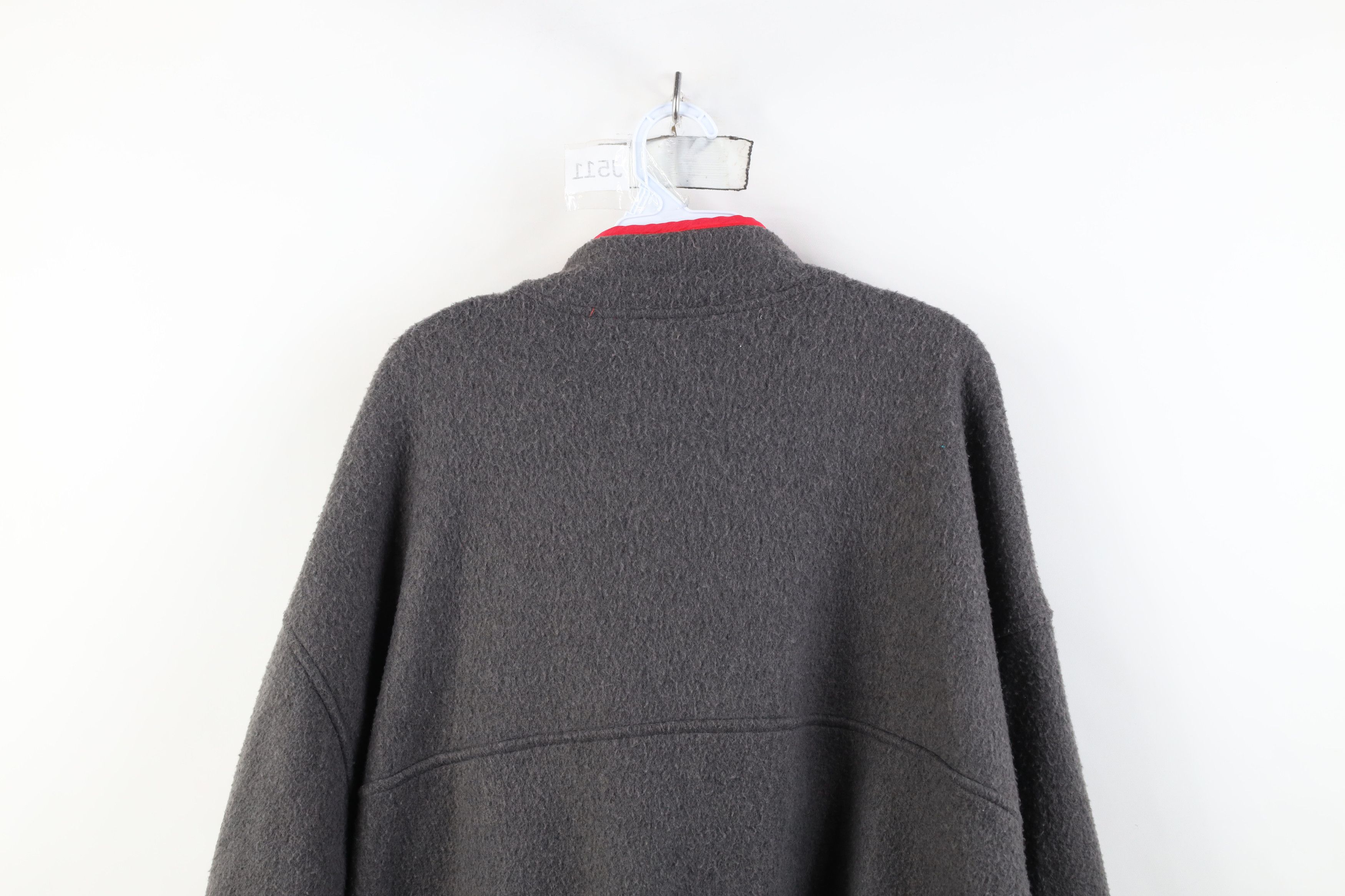 Vintage Vintage 90s Streetwear Half Zip Fleece Pullover Sweater Gray Size US XL / EU 56 / 4 - 11 Thumbnail