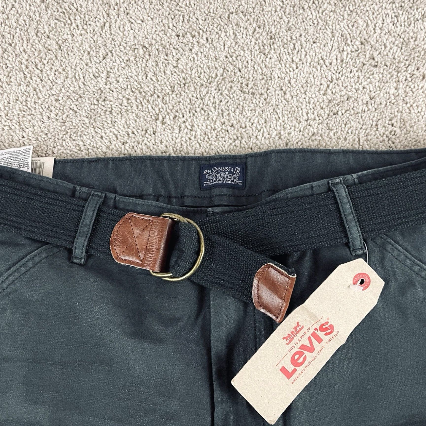 Levi's Levi's Fort Cargo Shorts Men's 40 Green Cargo Pocket Cotton NWT Medium Wash Outfit Casual Outdoors Size US 36 / EU 52 - 5 Thumbnail