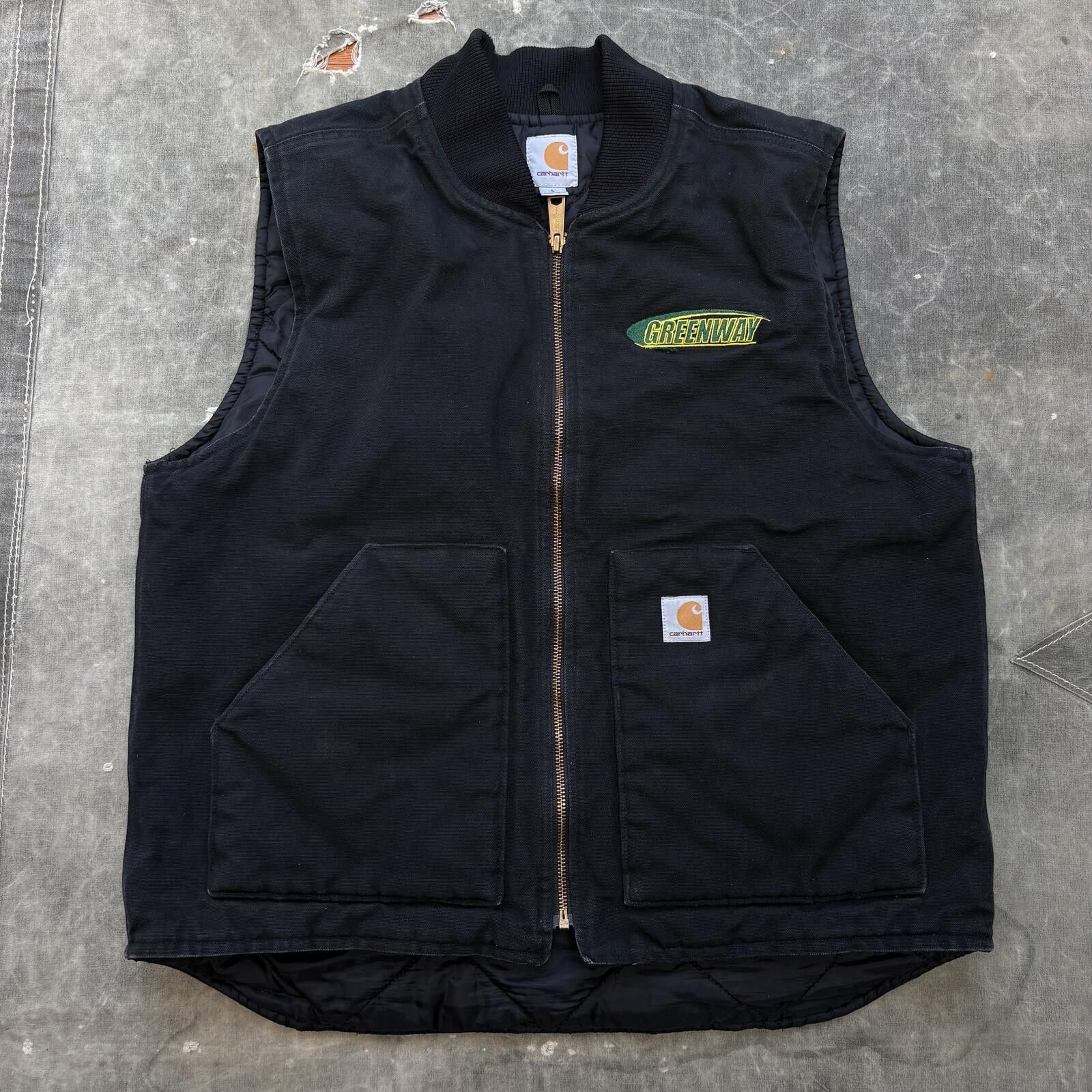 Carhartt Vintage 90s Y2K Black Carhartt Workwear Grunge Canvas Vest Size US L / EU 52-54 / 3 - 1 Thumbnail