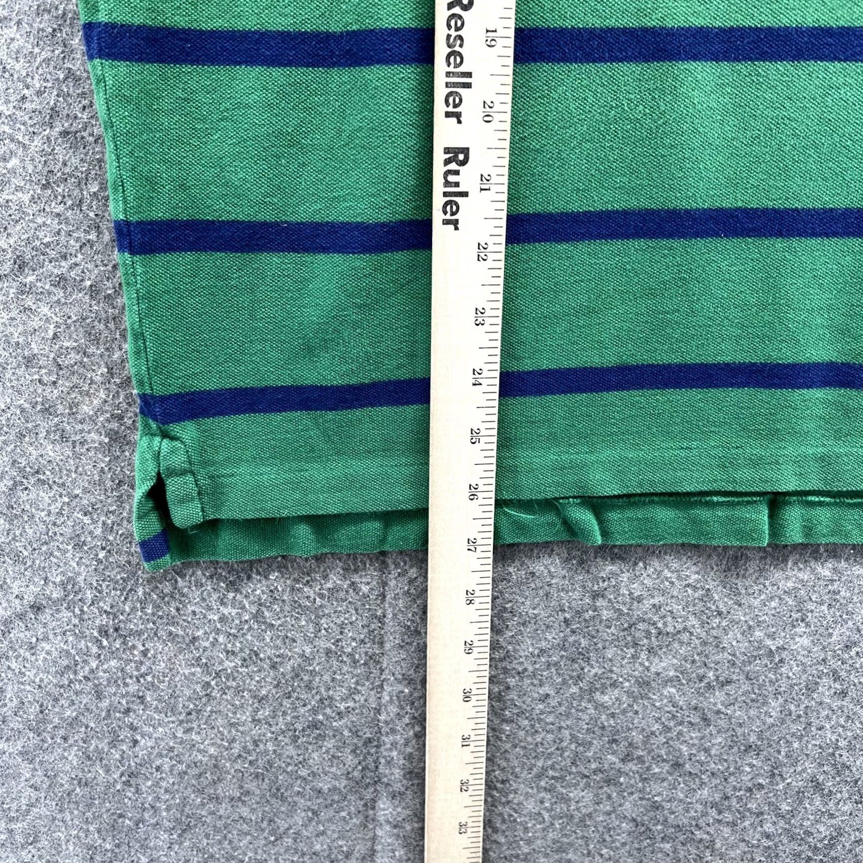 Polo Ralph Lauren VINTAGE Ralph Lauren Polo Shirt Mens Large Green Blue Stripe Classic Fit Cotton Size US L / EU 52-54 / 3 - 4 Thumbnail
